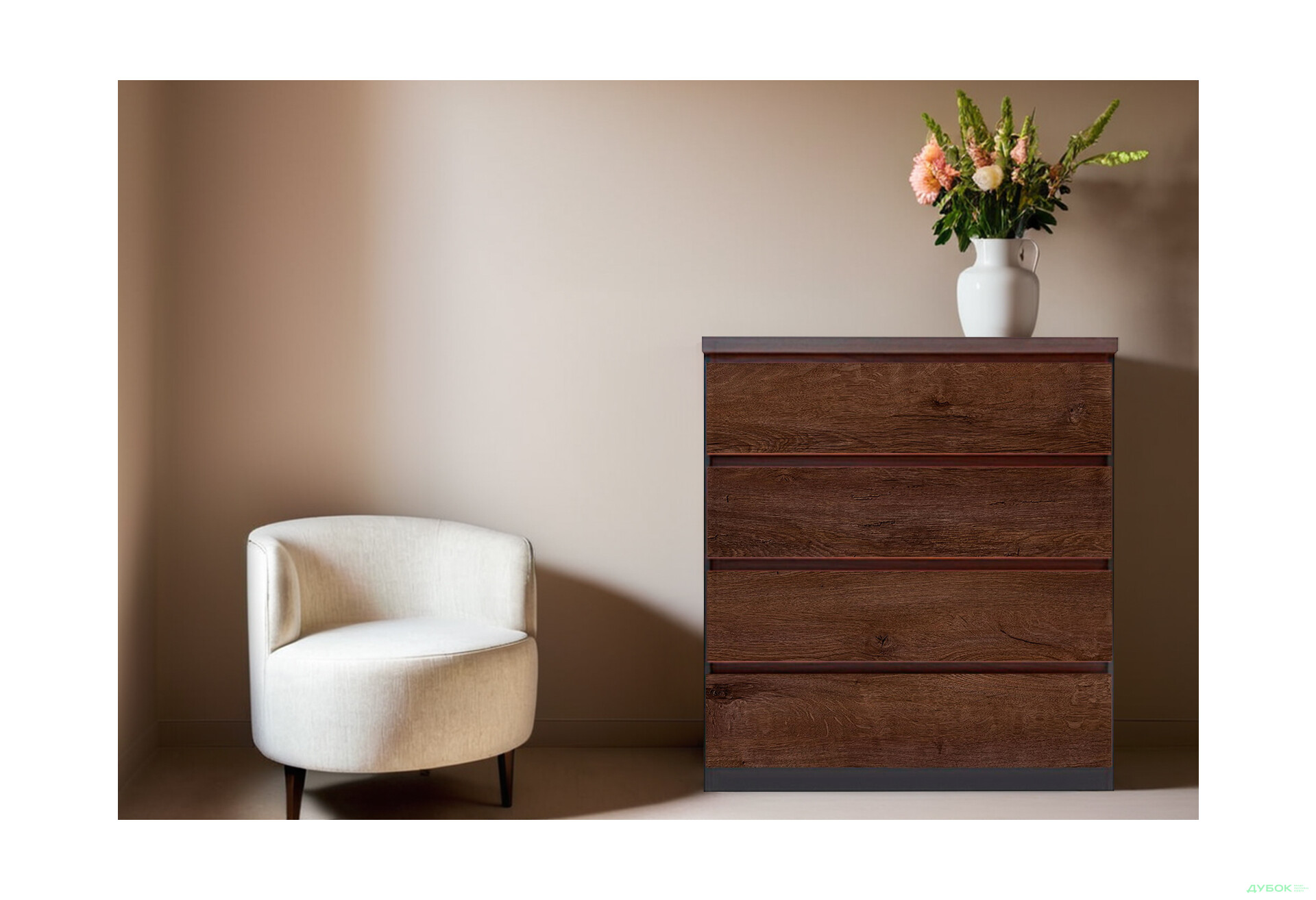 Комод БРВ Україна Джулі з 4 шухлядами 90 см - Зображення 2 Зображення 2 - Комод БРВ Україна Джулі з 4 шухлядами 90 см