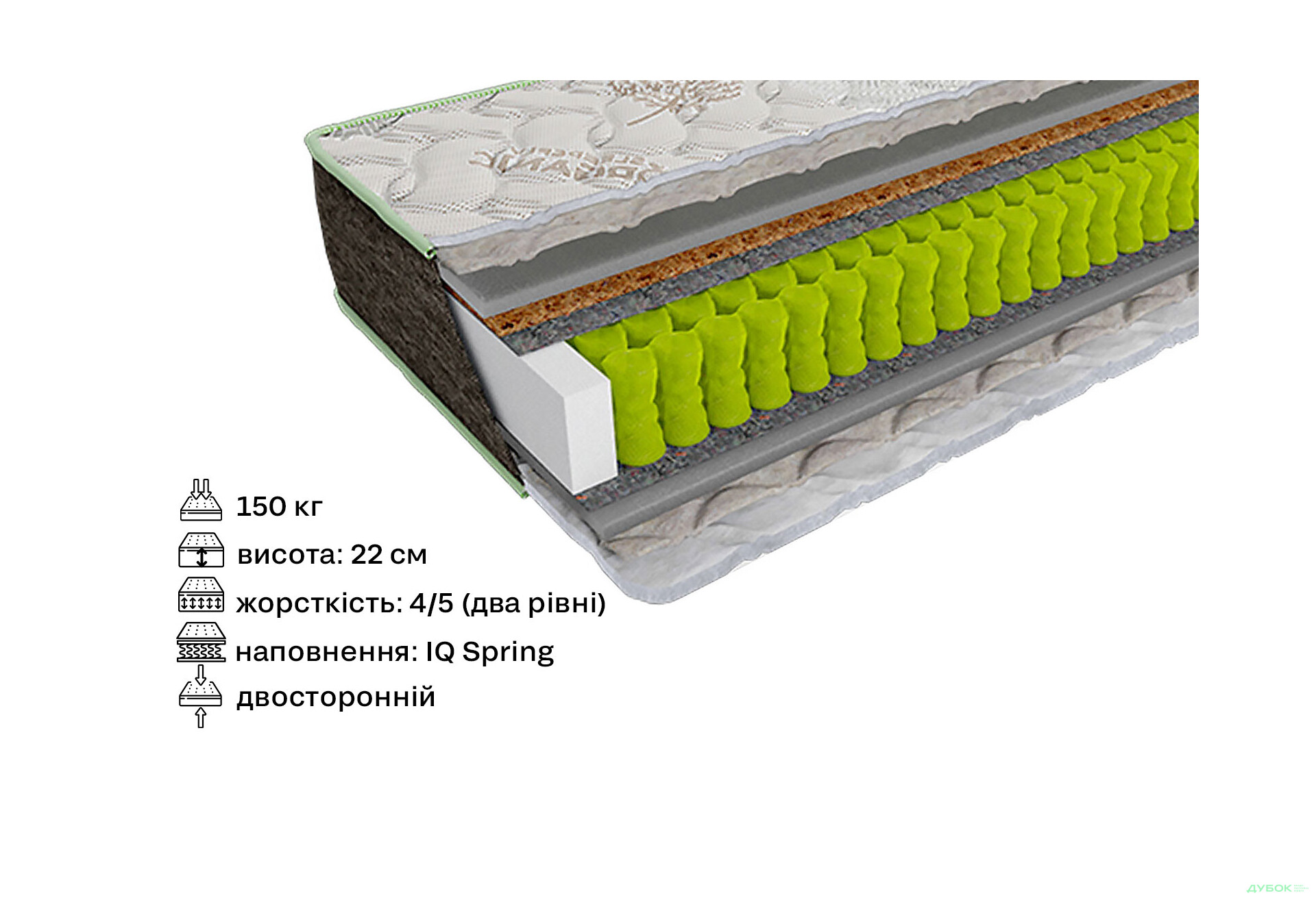 Матрац Sleep&Fly ORGANIC Verso / Версо 90х190 ЕММ - Зображення 2 Зображення 2 - Матрац Sleep&Fly ORGANIC Verso / Версо 90х190 ЕММ