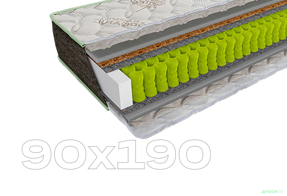 Матрац Sleep&Fly ORGANIC Verso / Версо 90х190 ЕММ - Зображення 1 Зображення 1 - Матрац Sleep&Fly ORGANIC Verso / Версо 90х190 ЕММ