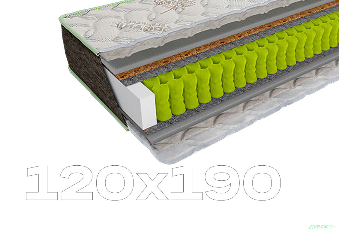 Матрац Sleep&Fly ORGANIC Verso / Версо 120х190 ЕММ - Зображення 1 Зображення 1 - Матрац Sleep&Fly ORGANIC Verso / Версо 120х190 ЕММ