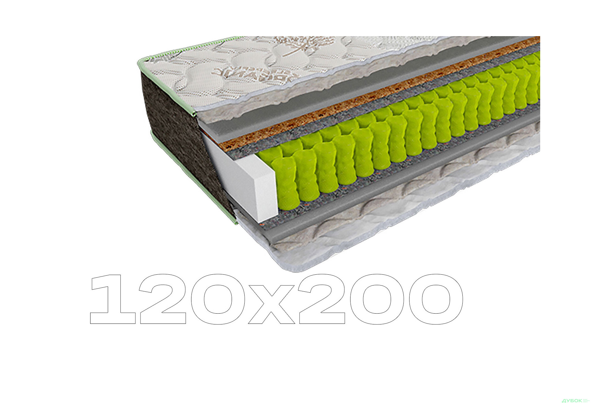 Зображення 1 - Матрац Sleep&Fly ORGANIC Verso / Версо 120х200 ЕММ