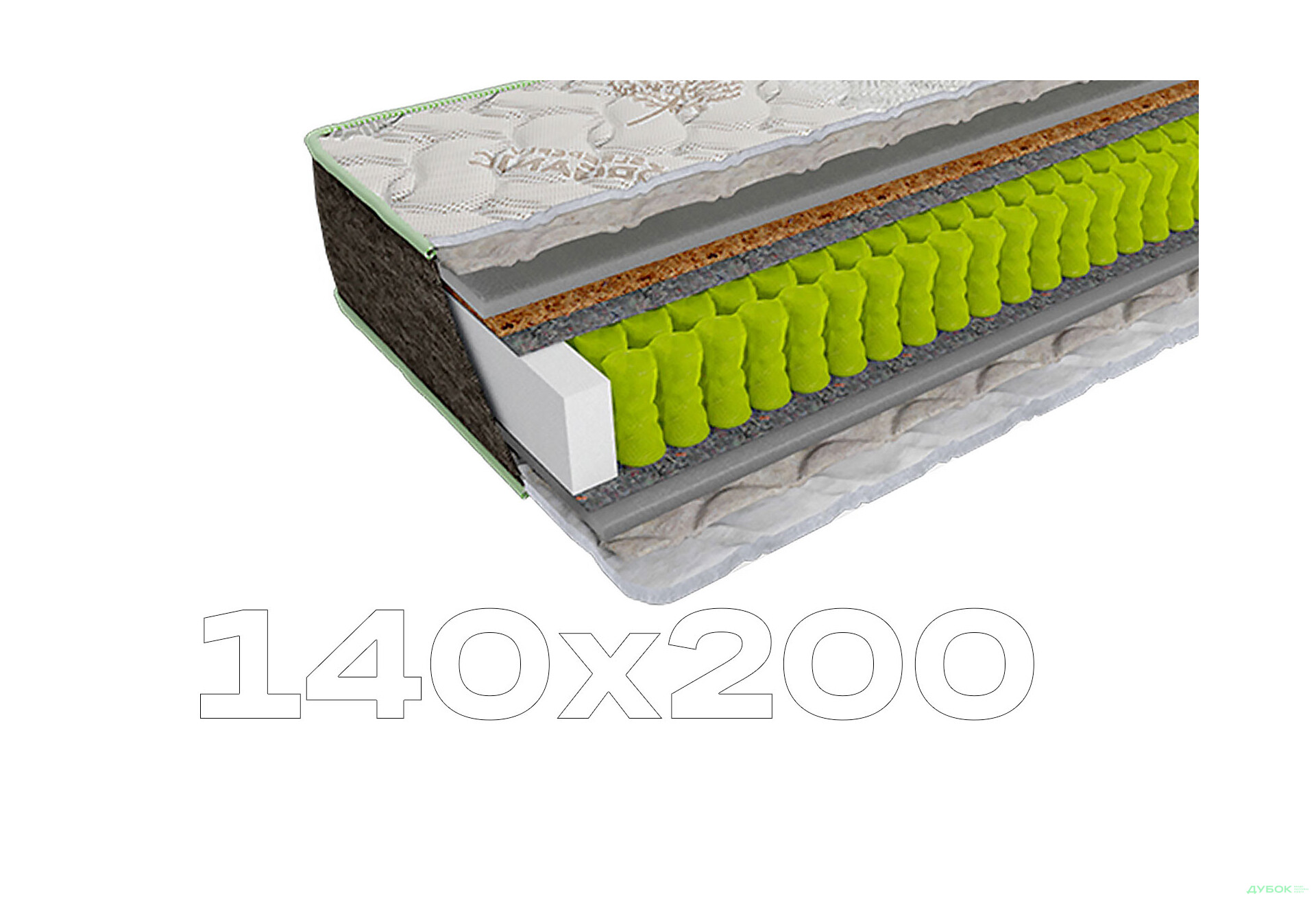 Зображення 1 - Матрац Sleep&Fly ORGANIC Verso / Версо 140х200 ЕММ