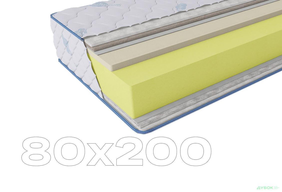 Матрац Comby New / Комбі Нью Sleep&Fly SF 80х200 ЕММ - Зображення 1 Зображення 1 - Матрац Comby New / Комбі Нью Sleep&Fly SF 80х200 ЕММ