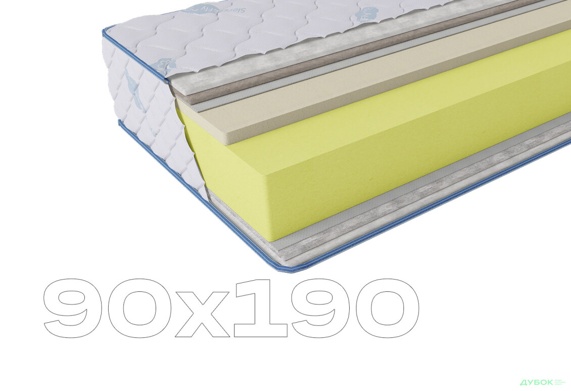 Матрац Comby New / Комбі Нью Sleep&Fly SF 90х190 ЕММ - Зображення 1 Зображення 1 - Матрац Comby New / Комбі Нью Sleep&Fly SF 90х190 ЕММ