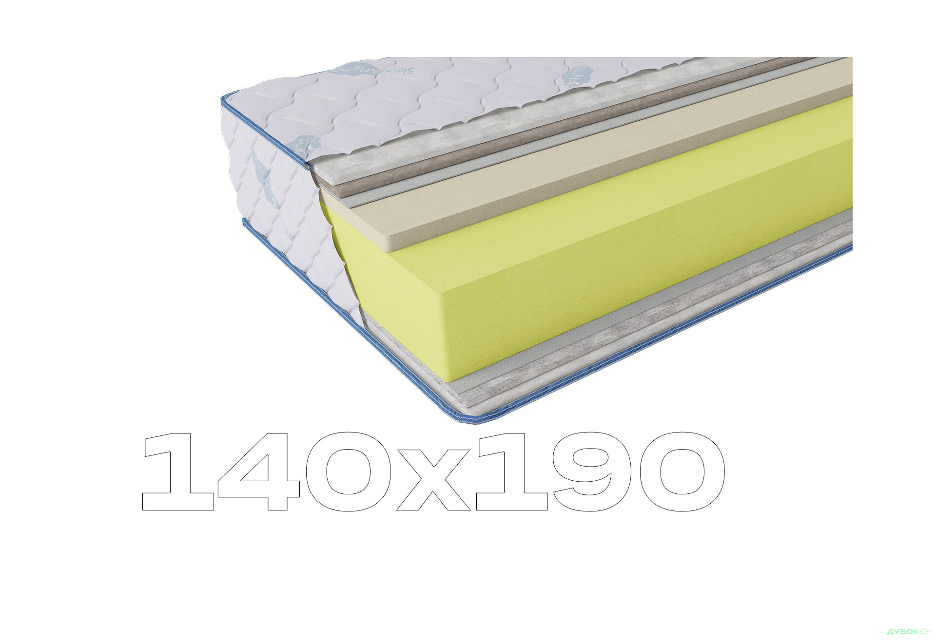 Матрац Comby New / Комбі Нью Sleep&Fly SF 140х190 ЕММ - Зображення 1 Зображення 1 - Матрац Comby New / Комбі Нью Sleep&Fly SF 140х190 ЕММ