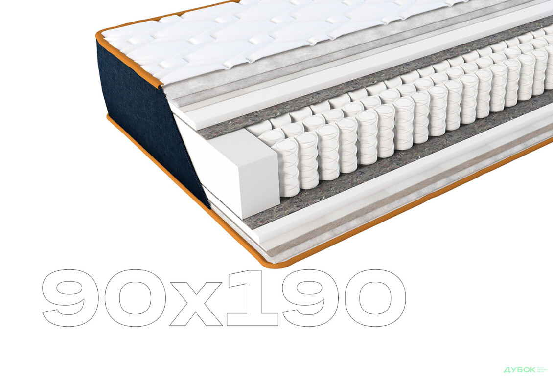 Матрац Dandy / Денді Denim 90х190 ЕММ - Зображення 1 Зображення 1 - Матрац Dandy / Денді Denim 90х190 ЕММ