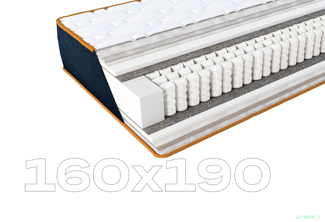 Матрац Dandy / Денді Denim 160х190 ЕММ - Зображення 1 Зображення 1 - Матрац Dandy / Денді Denim 160х190 ЕММ