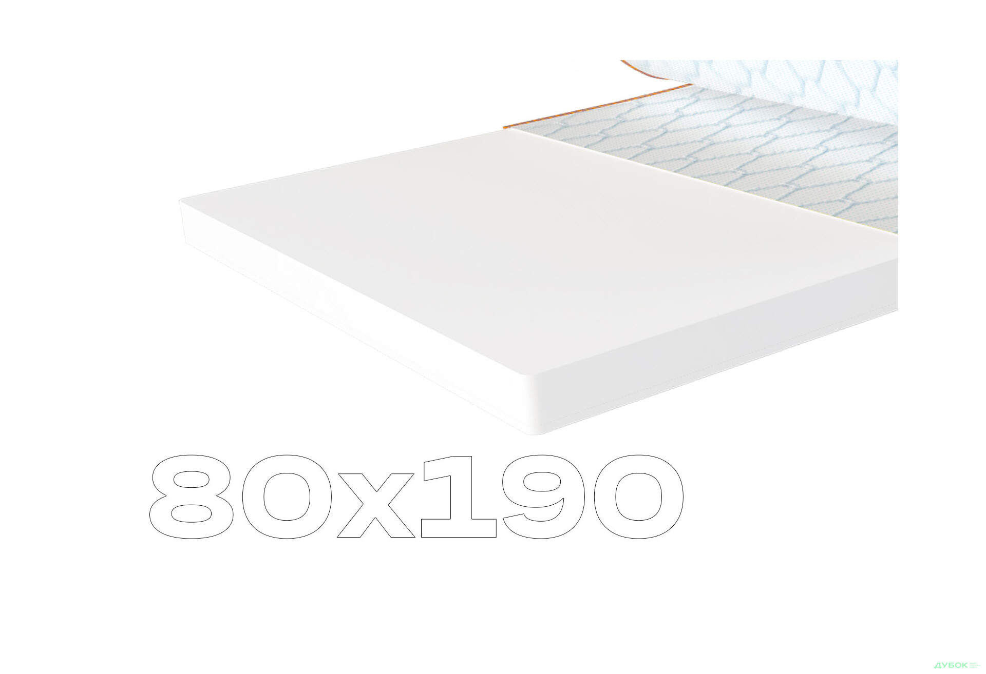 Зображення 1 - Матрац Sleep&Fly mini топпер Super Flex / Супер Флекс (чохол з жаккарду) 80х190 ЕММ