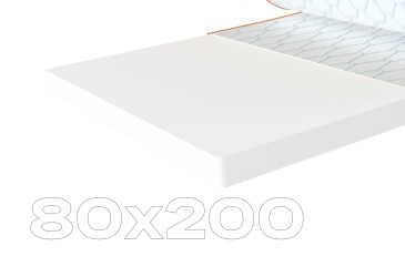 Матрас Sleep&Fly mini топпер Super Flex / Супер Флекс (чехол из жаккарда) 80х200 ЕММ
