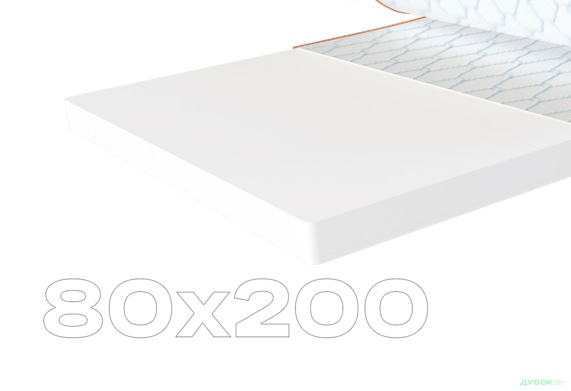 Матрас Sleep&Fly mini топпер Super Flex / Супер Флекс (чехол из жаккарда) 80х200 ЕММ