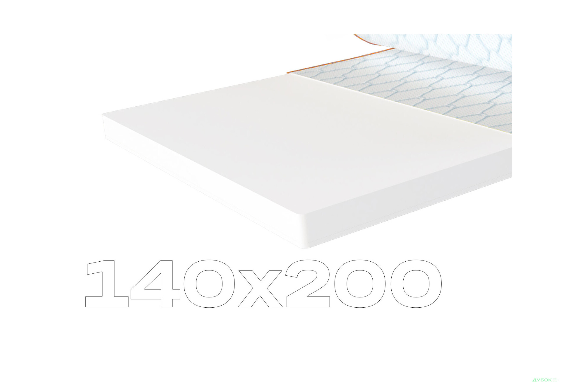 Зображення 1 - Матрац Sleep&Fly mini топпер Super Flex / Супер Флекс (чохол з жаккарду) 140х200 ЕММ
