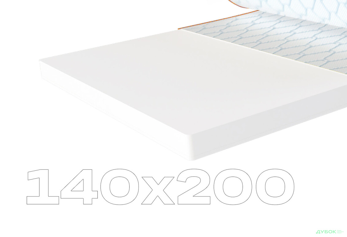 Матрац Sleep&Fly mini топпер Super Flex / Супер Флекс (чохол з жаккарду) 140х200 ЕММ