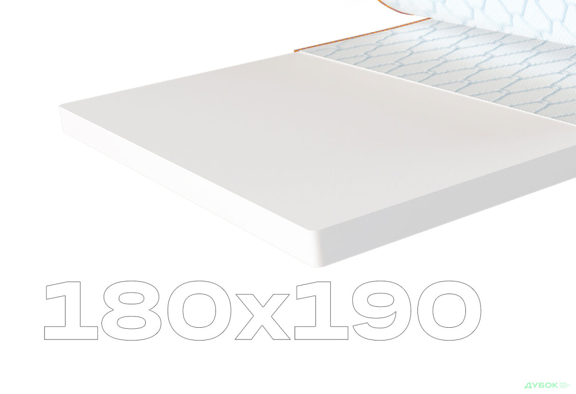 Матрац Sleep&Fly mini топпер Flex Mini / Флекс Міні (чохол з жаккарду) 180х190 ЕММ