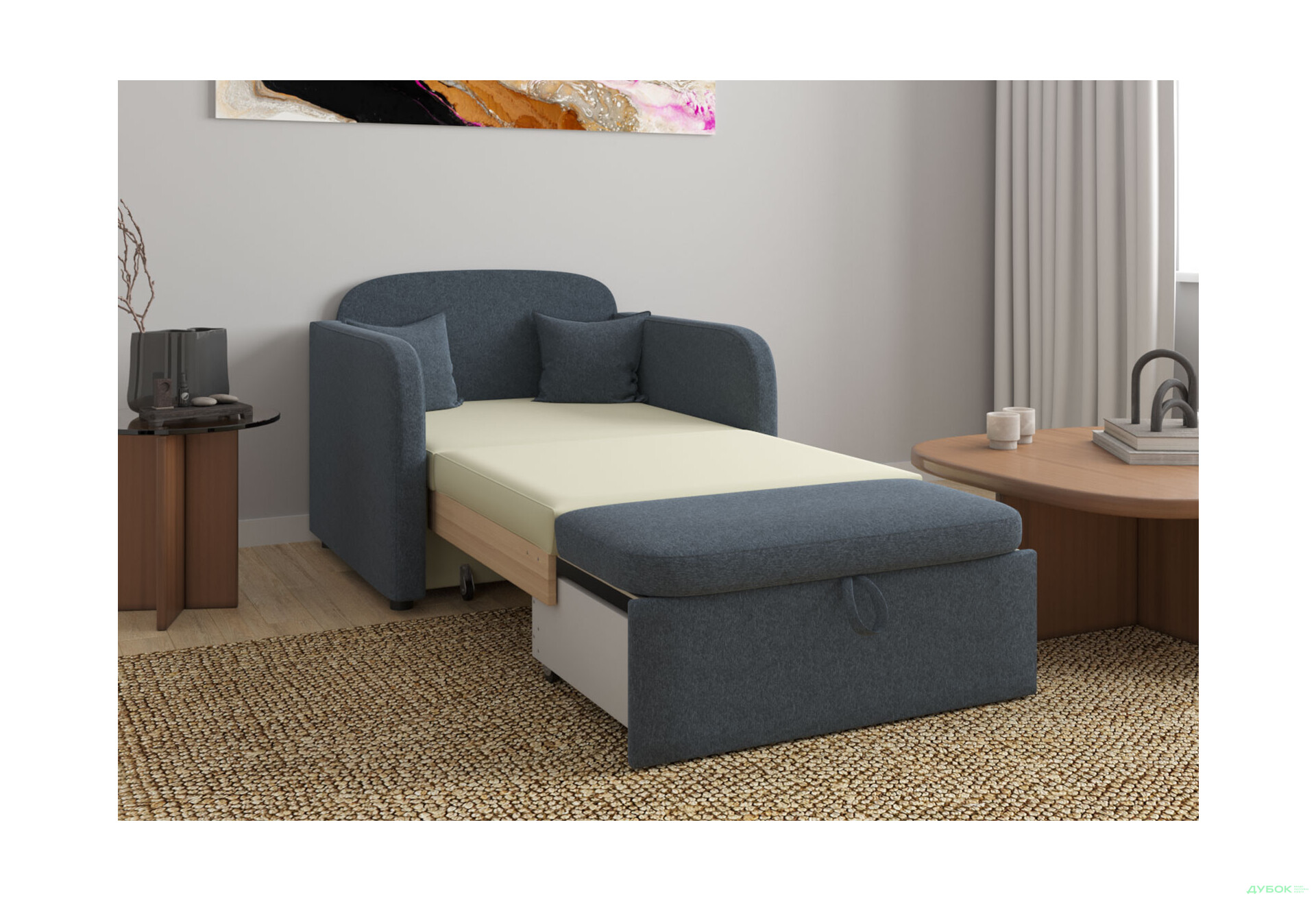 Диван UMa Міні 97x83 см синій (Primo 89) - Зображення 6 Зображення 6 - Диван UMa Міні 97x83 см синій (Primo 89)