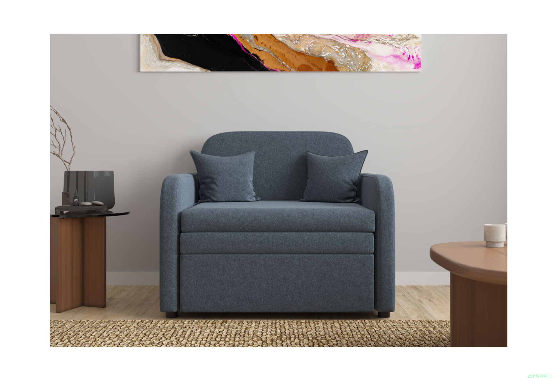 Диван UMa Міні 97x83 см синій (Primo 89) - Зображення 3 Зображення 3 - Диван UMa Міні 97x83 см синій (Primo 89)