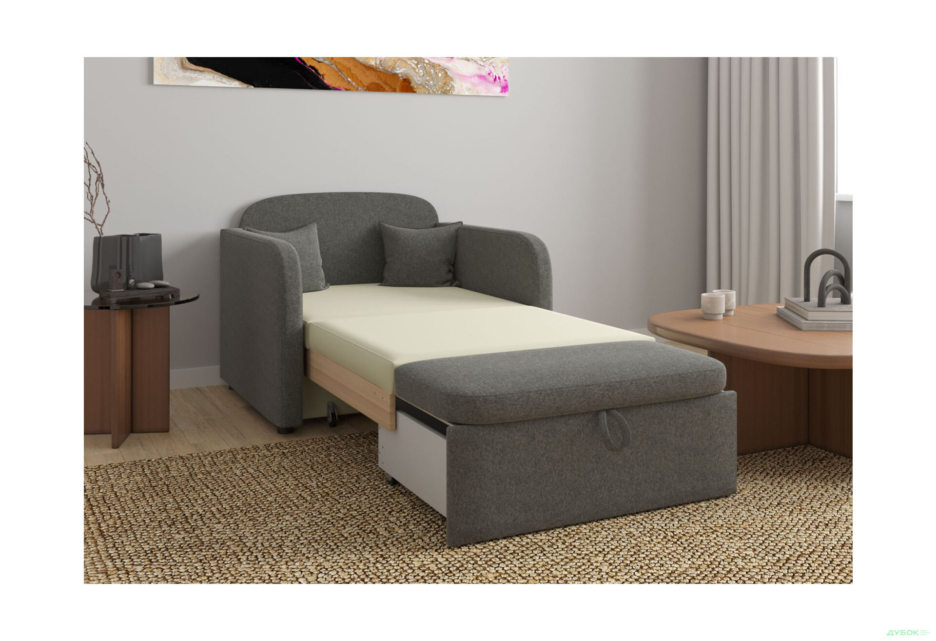 Зображення 4 - Диван UMa Міні 97x83 см сіро-коричневий (Primo 16)