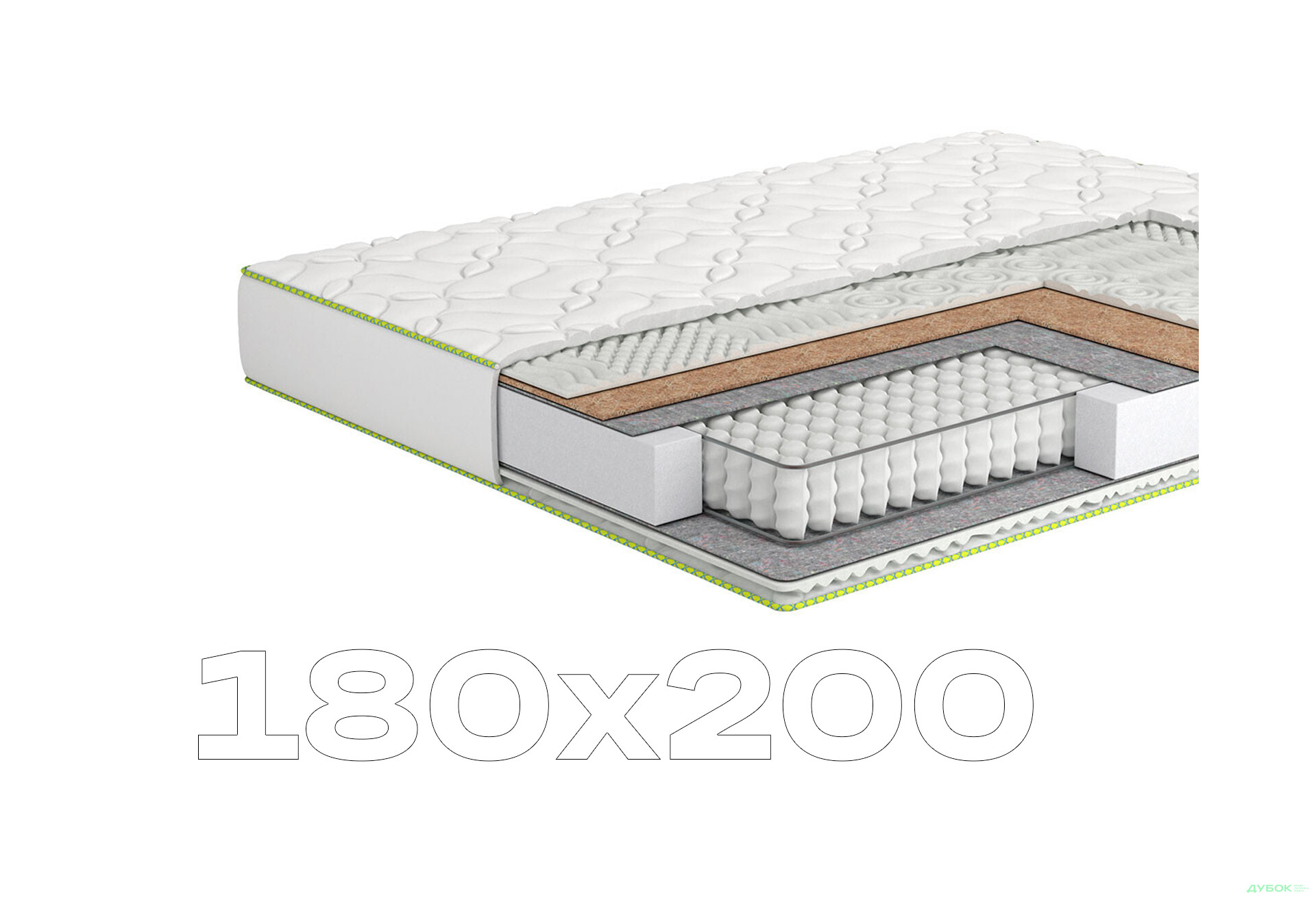 Зображення 1 - Матрац Козак Кокос 180х200 Matroluxe