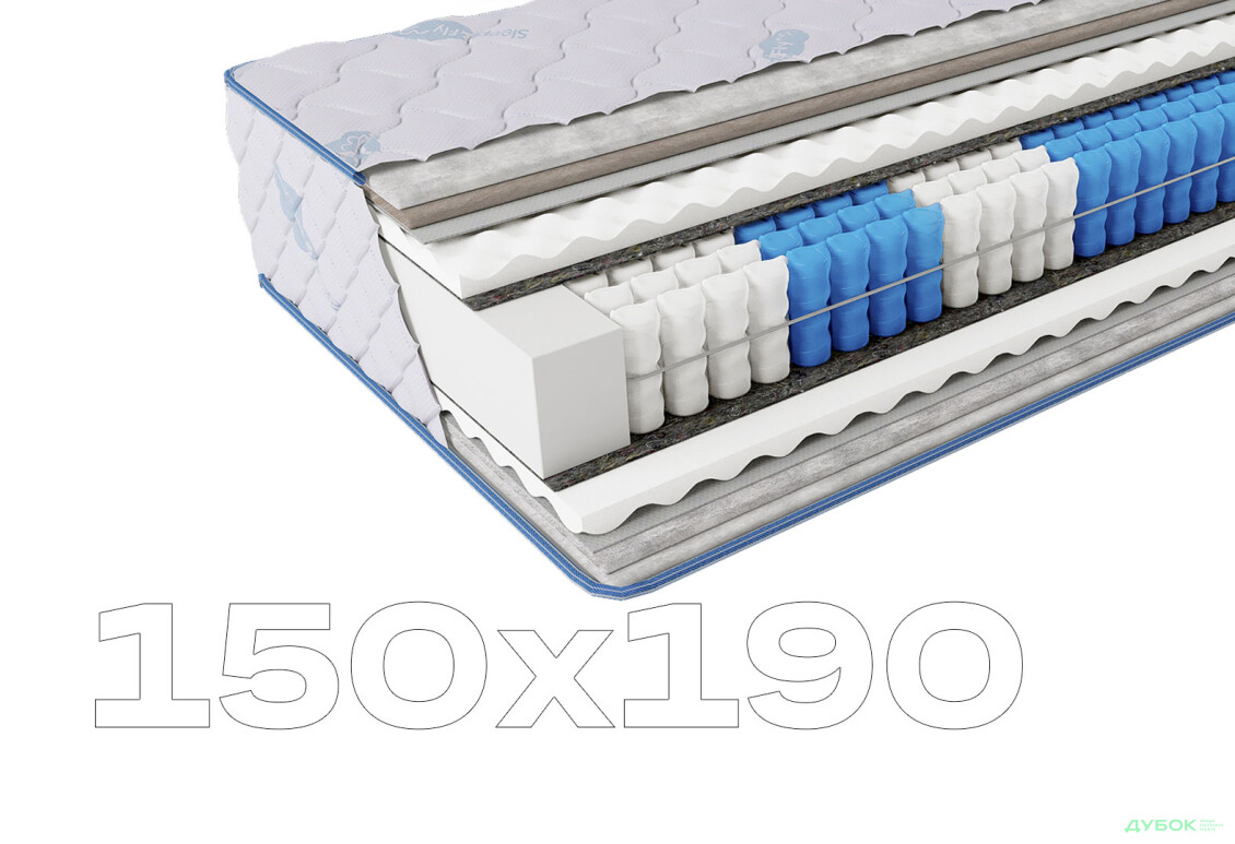 Матрац Sleep&Fly Optima / Оптіма (чохол з жаккарду) SF 150х190 ЕММ - Зображення 1 Зображення 1 - Матрац Sleep&Fly Optima / Оптіма (чохол з жаккарду) SF 150х190 ЕММ