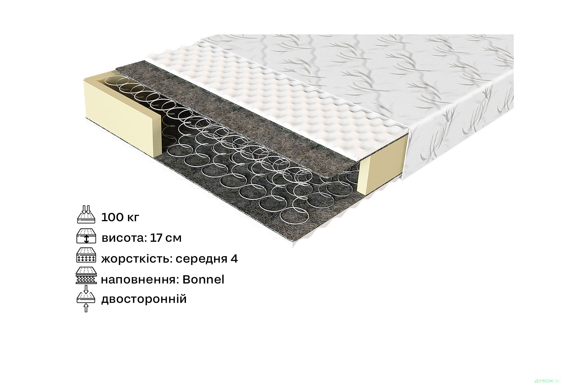 Зображення 2 - Матрац Еко 42 140х200 ЕММ