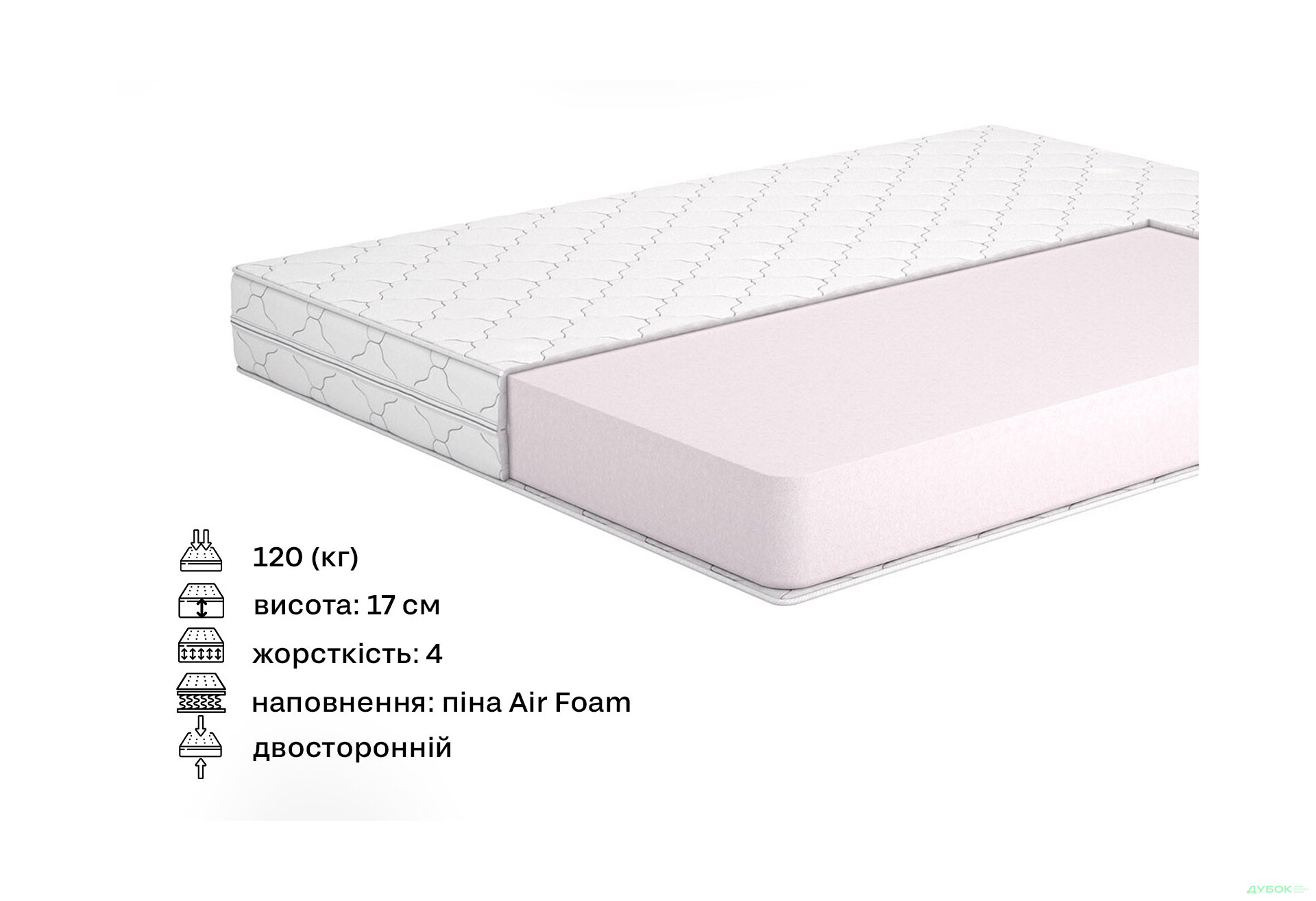 Зображення 2 - Матрац Рондо 120х200 Matroluxe