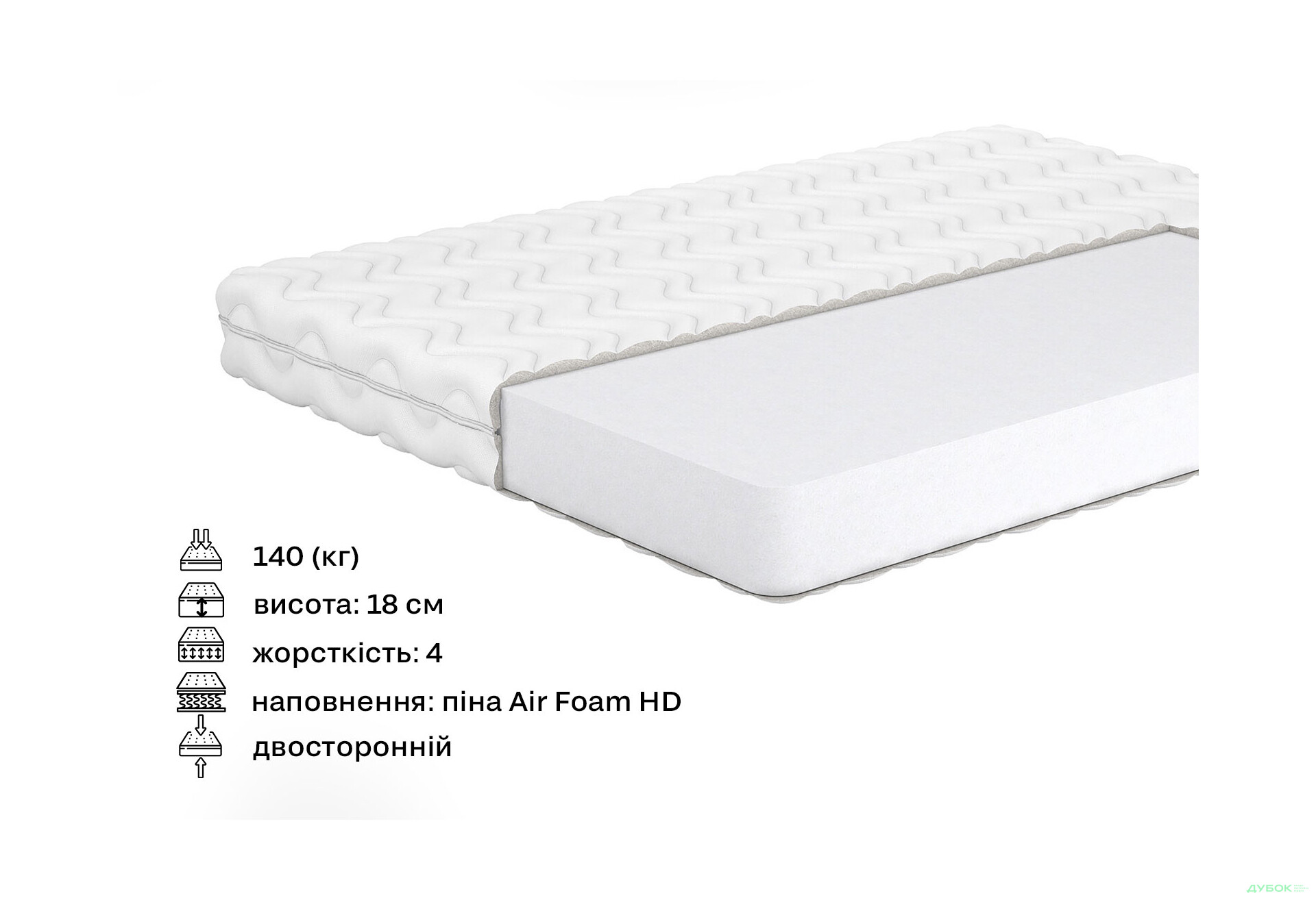 Зображення 2 - Матрац Лідс 180х200 Matroluxe