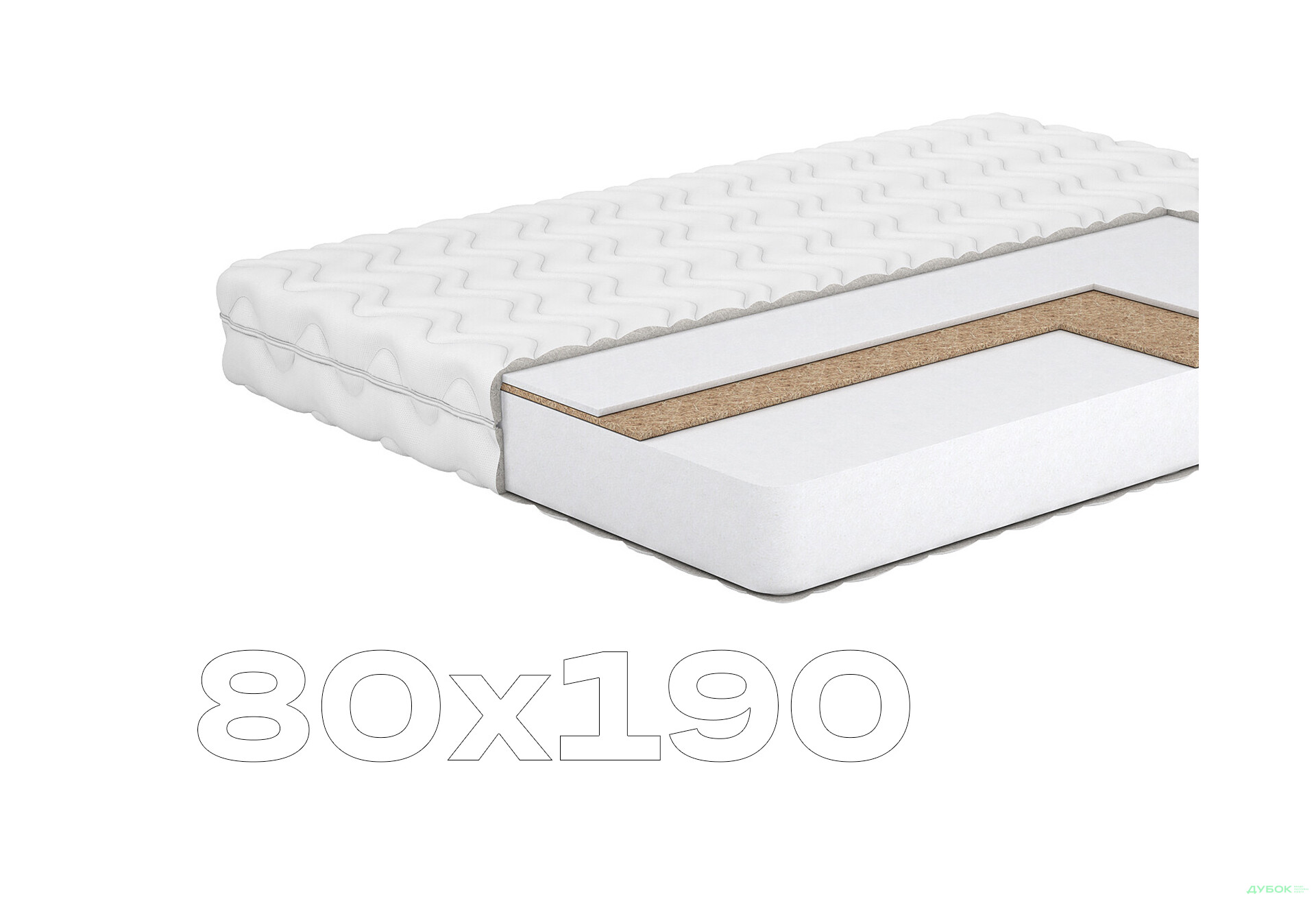 Зображення 1 - Матрац Лідс Кокос 80х190 Matroluxe
