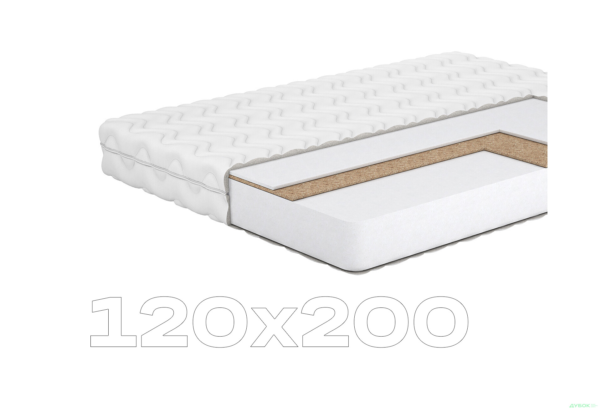 Зображення 1 - Матрац Лідс Кокос 120х200 Matroluxe