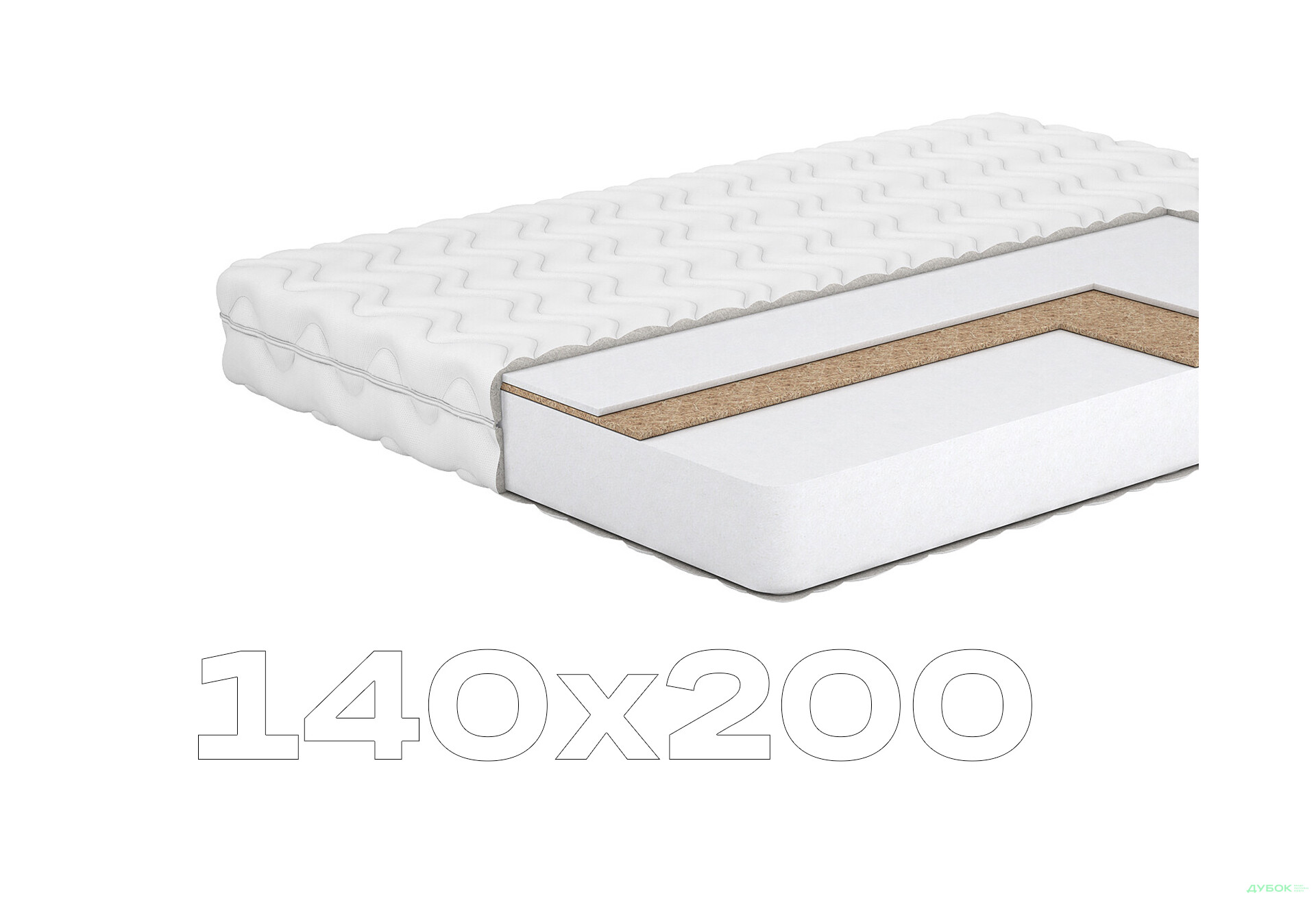 Зображення 1 - Матрац Лідс Кокос 140х200 Matroluxe