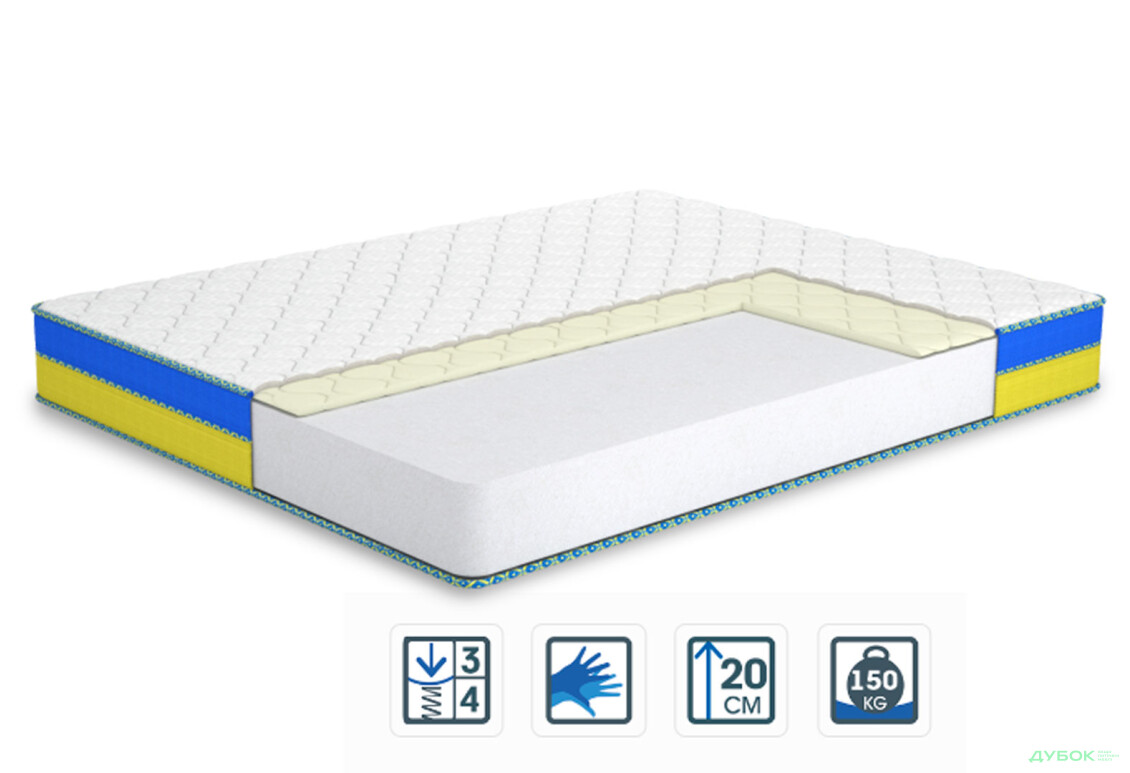 Матрац Сяйво (серія Мрія) 120х190 Matroluxe - Зображення 5 Зображення 5 - Матрац Сяйво (серія Мрія) 120х190 Matroluxe