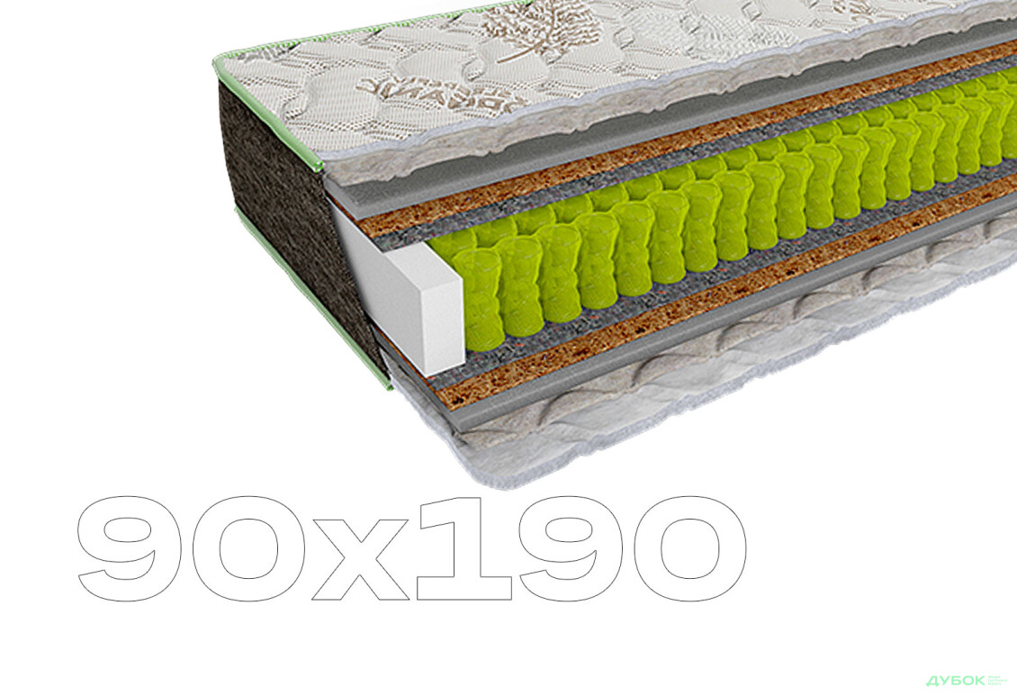 Матрац Sleep&Fly ORGANIC Omega / Омега 90х190 ЕММ - Зображення 1 Зображення 1 - Матрац Sleep&Fly ORGANIC Omega / Омега 90х190 ЕММ