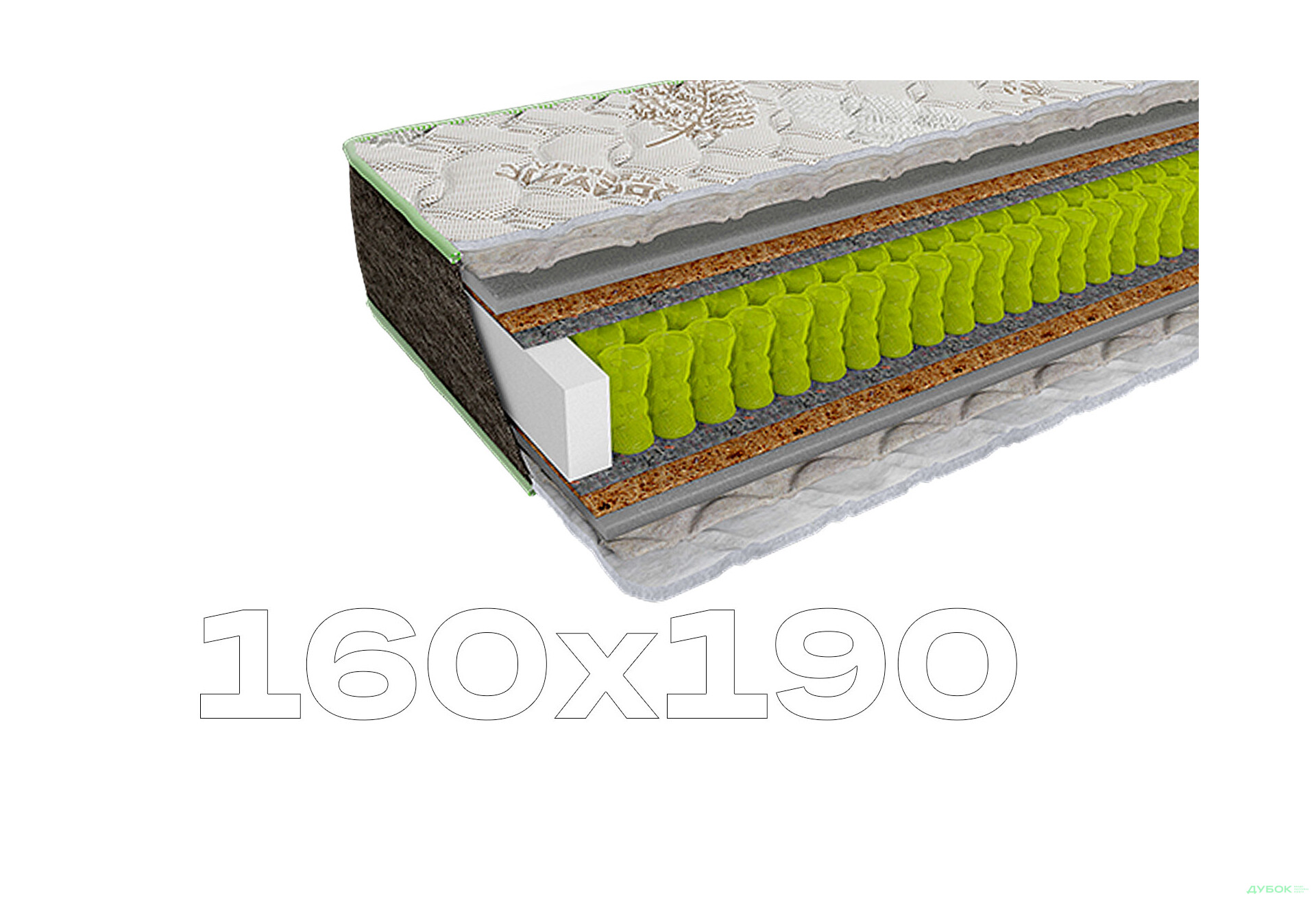 Матрац Sleep&Fly ORGANIC Omega / Омега 160х190 ЕММ - Зображення 1 Зображення 1 - Матрац Sleep&Fly ORGANIC Omega / Омега 160х190 ЕММ