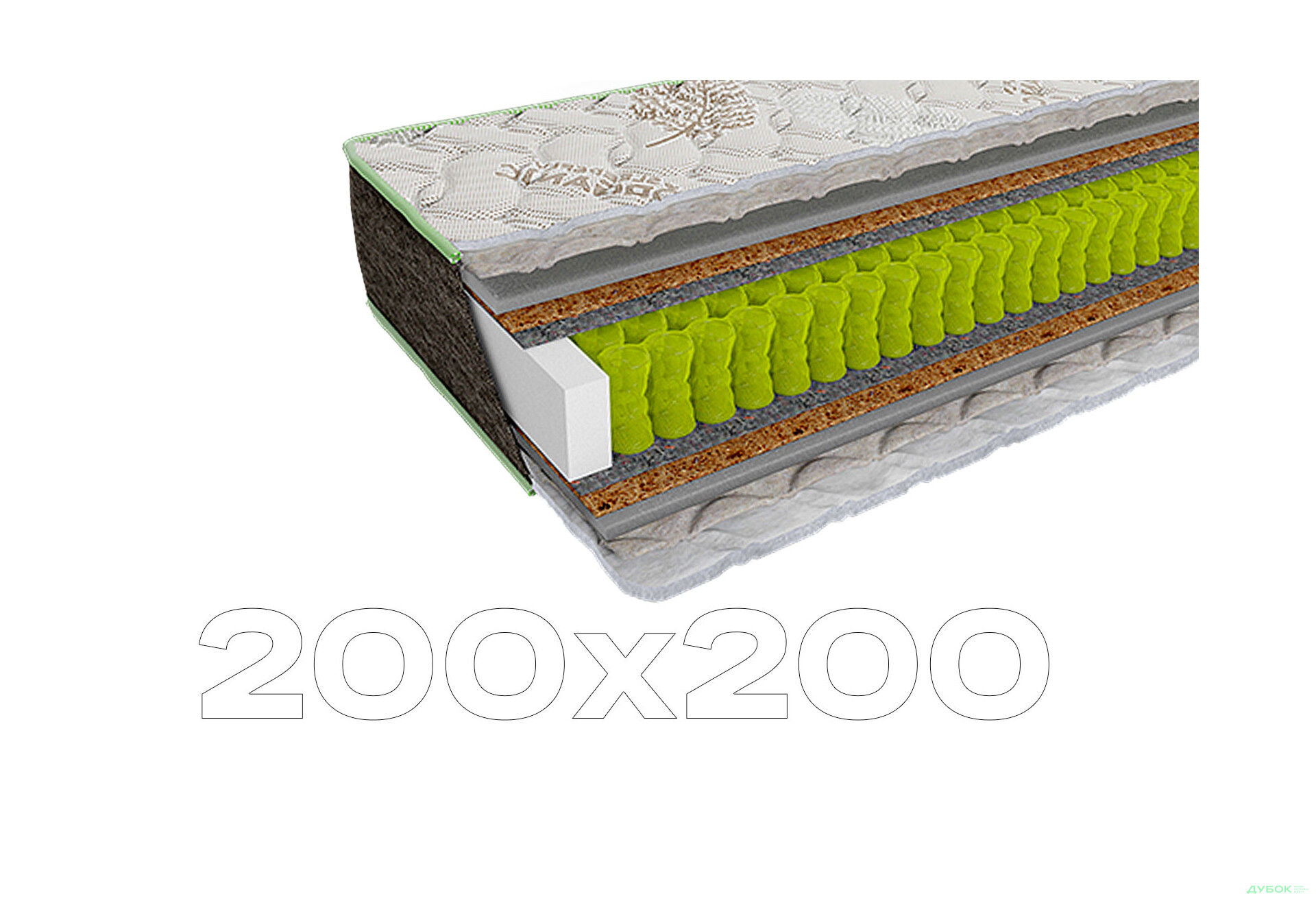 Матрац Sleep&Fly ORGANIC Omega / Омега 200х200 ЕММ - Зображення 1 Зображення 1 - Матрац Sleep&Fly ORGANIC Omega / Омега 200х200 ЕММ