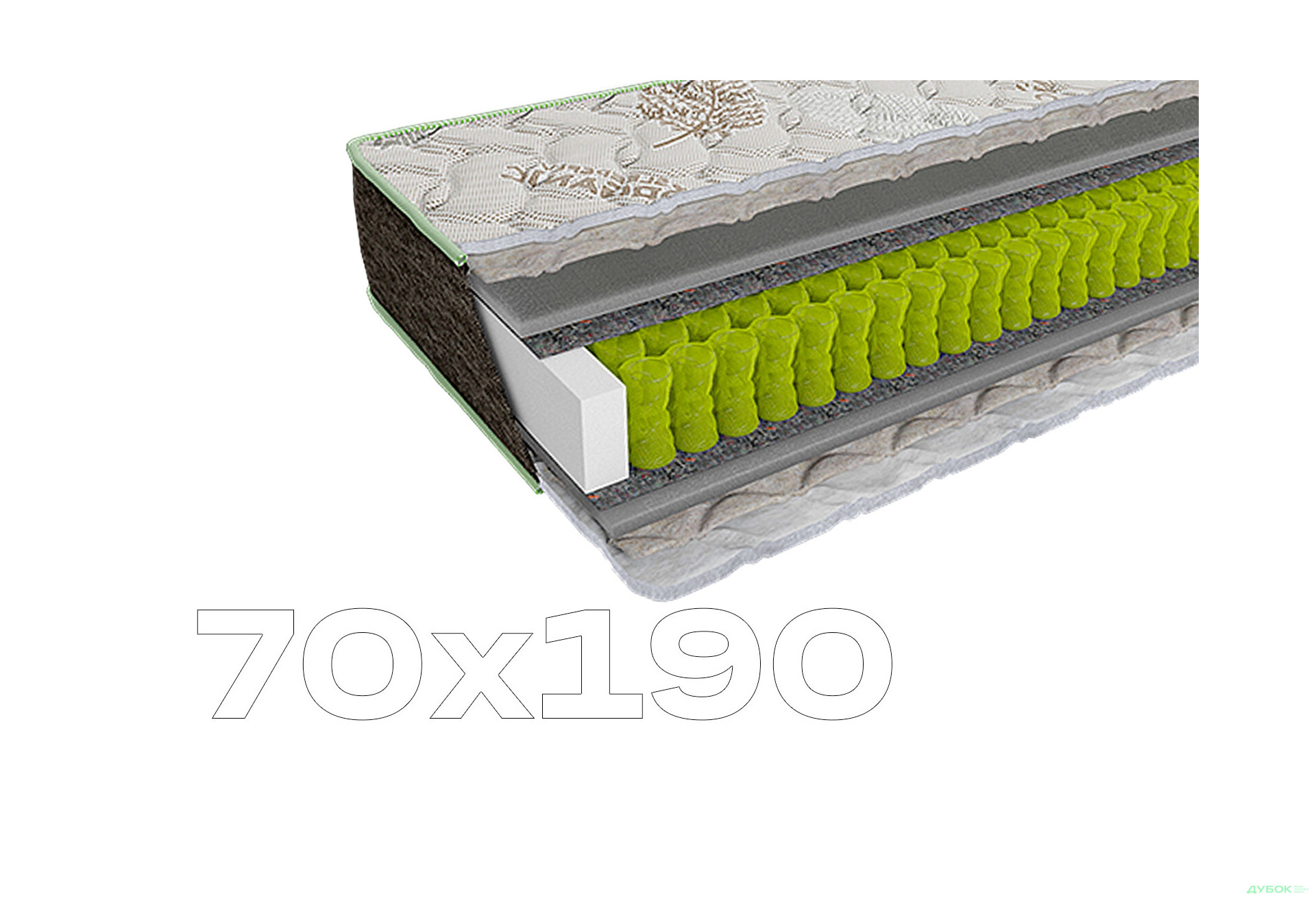 Зображення 1 - Матрац Sleep&Fly ORGANIC Epsilon / Епсілон 70х190 ЕММ