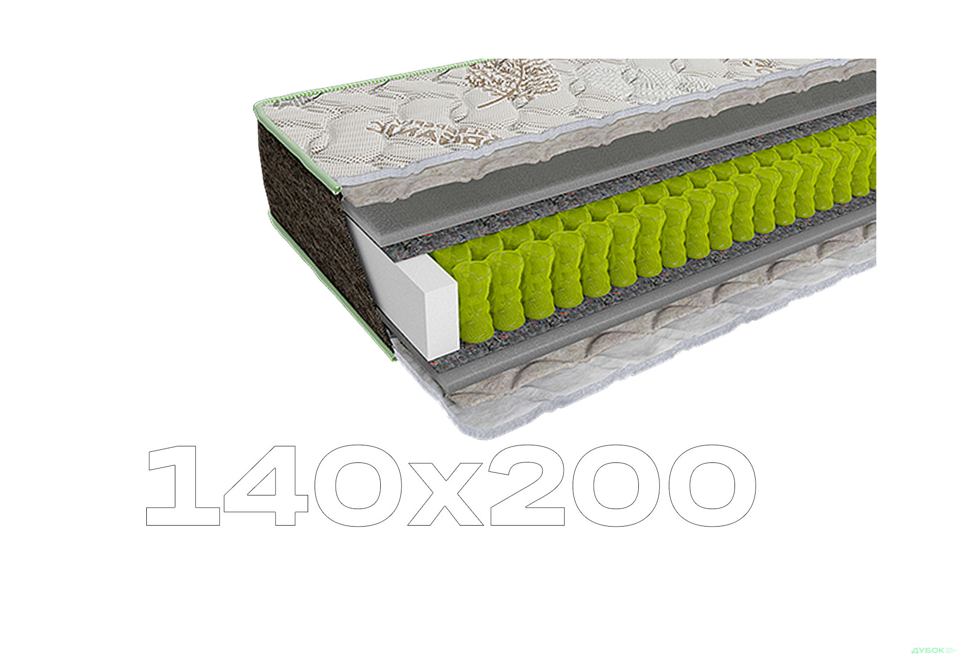 Зображення 1 - Матрац Sleep&Fly ORGANIC Epsilon / Епсілон 140х200 ЕММ