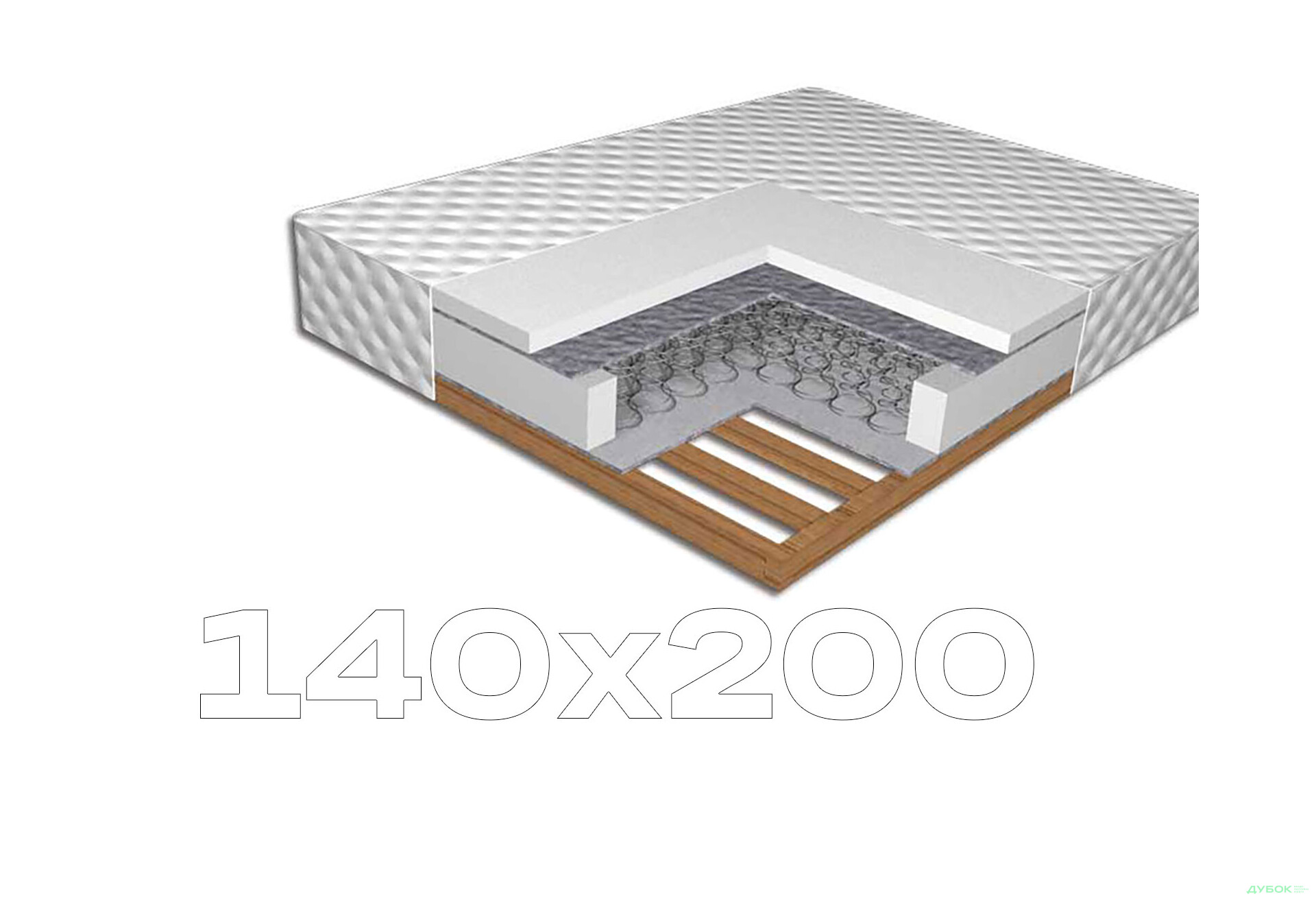 Изображение 1 - Матрас на каркасе с ламелями Вика 140х200
