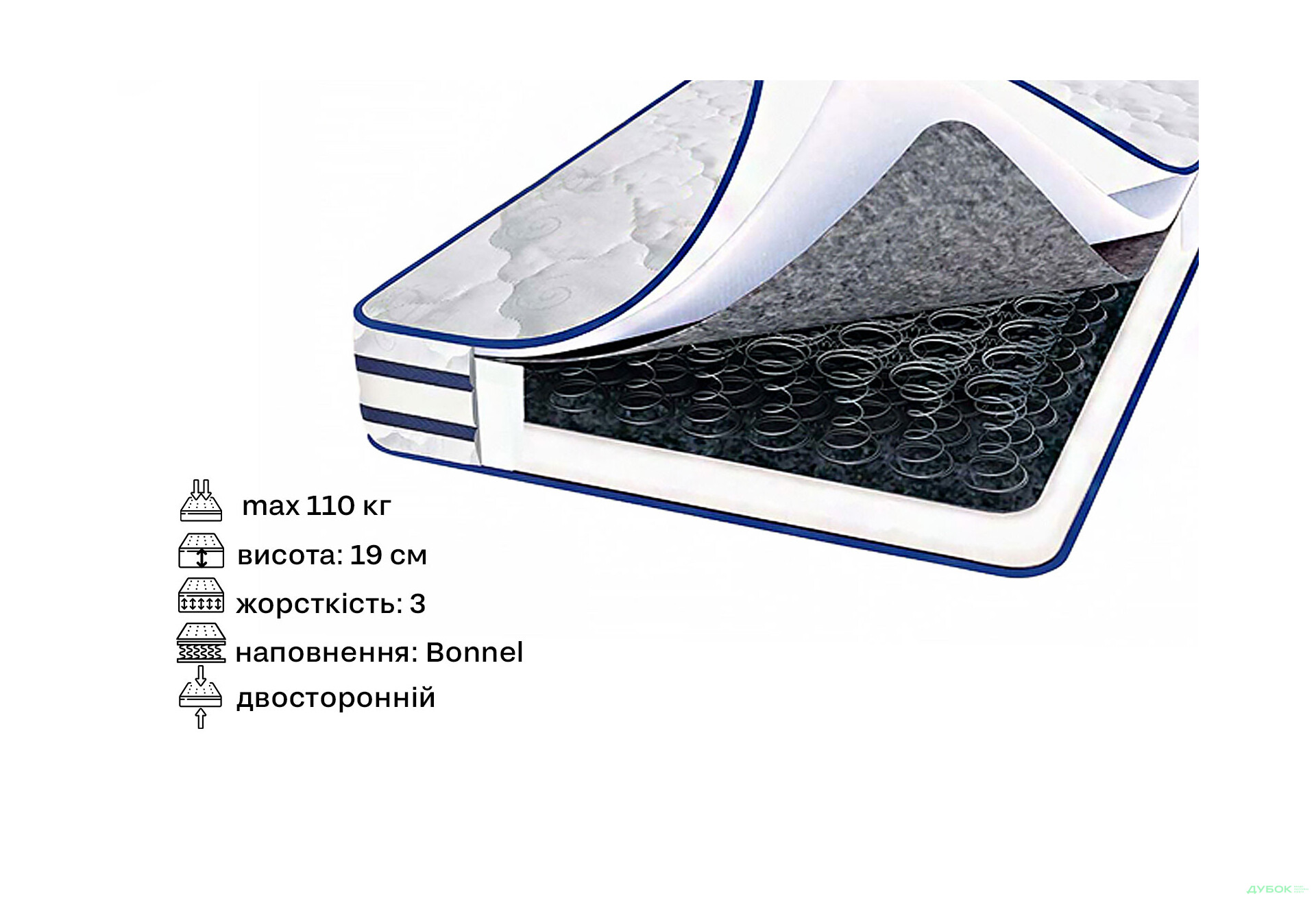 Зображення 2 - Матрац Перлина 3D 80х190 Світ Меблів