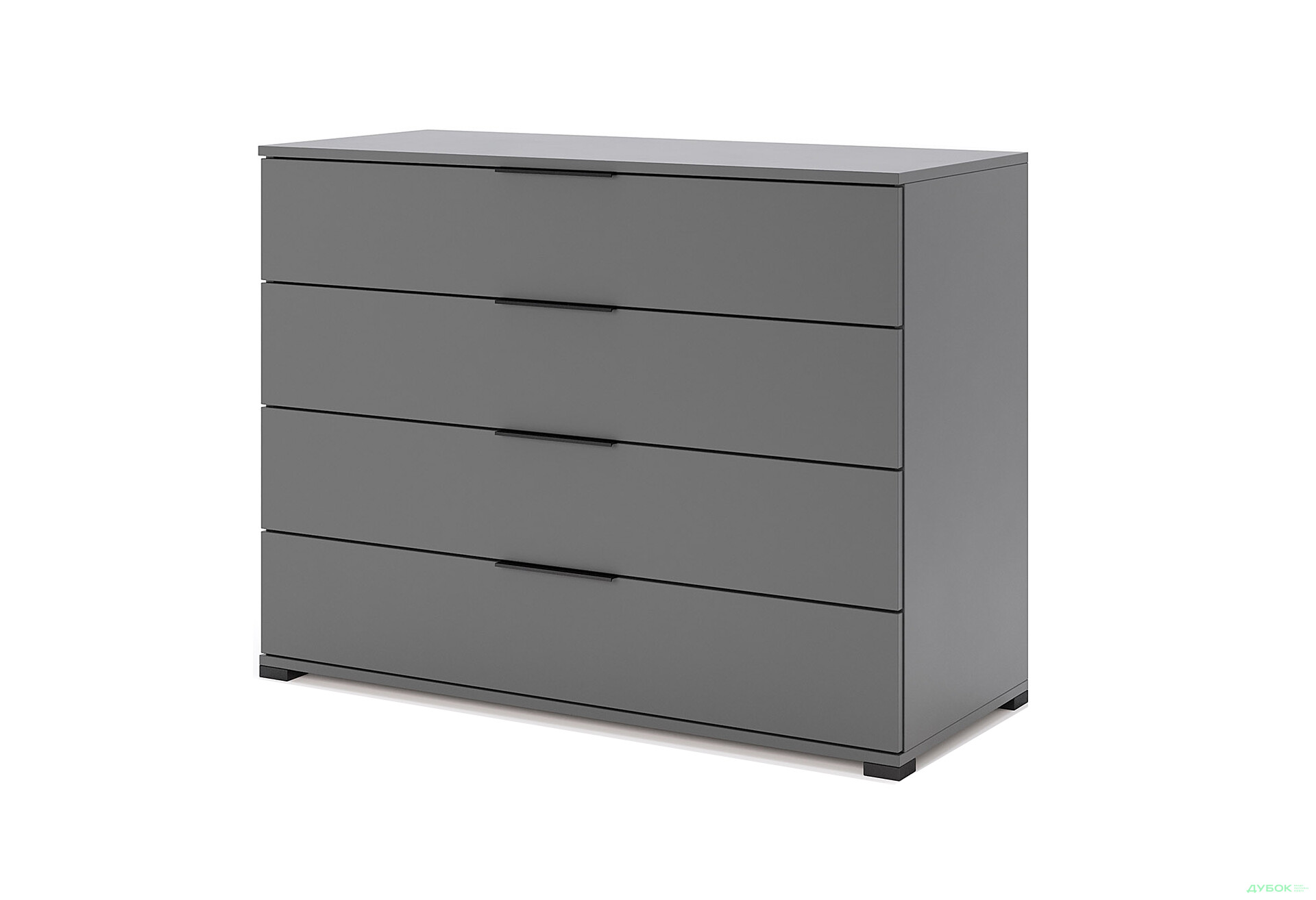 Комод MiroMark Doni / Доні з 4 шухлядами 110 см графіт - Зображення 1 Зображення 1 - Комод MiroMark Doni / Доні з 4 шухлядами 110 см графіт