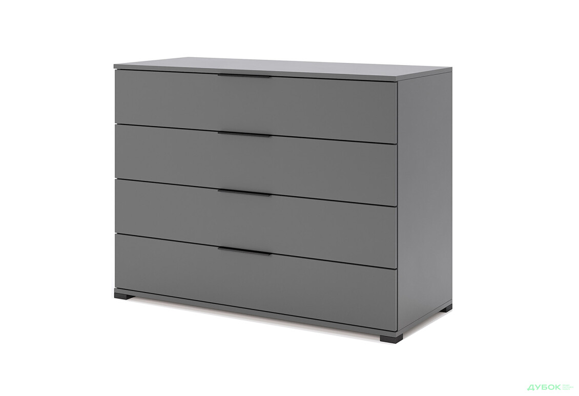 Комод MiroMark Doni / Доні з 4 шухлядами 110 см графіт - Зображення 1 Зображення 1 - Комод MiroMark Doni / Доні з 4 шухлядами 110 см графіт