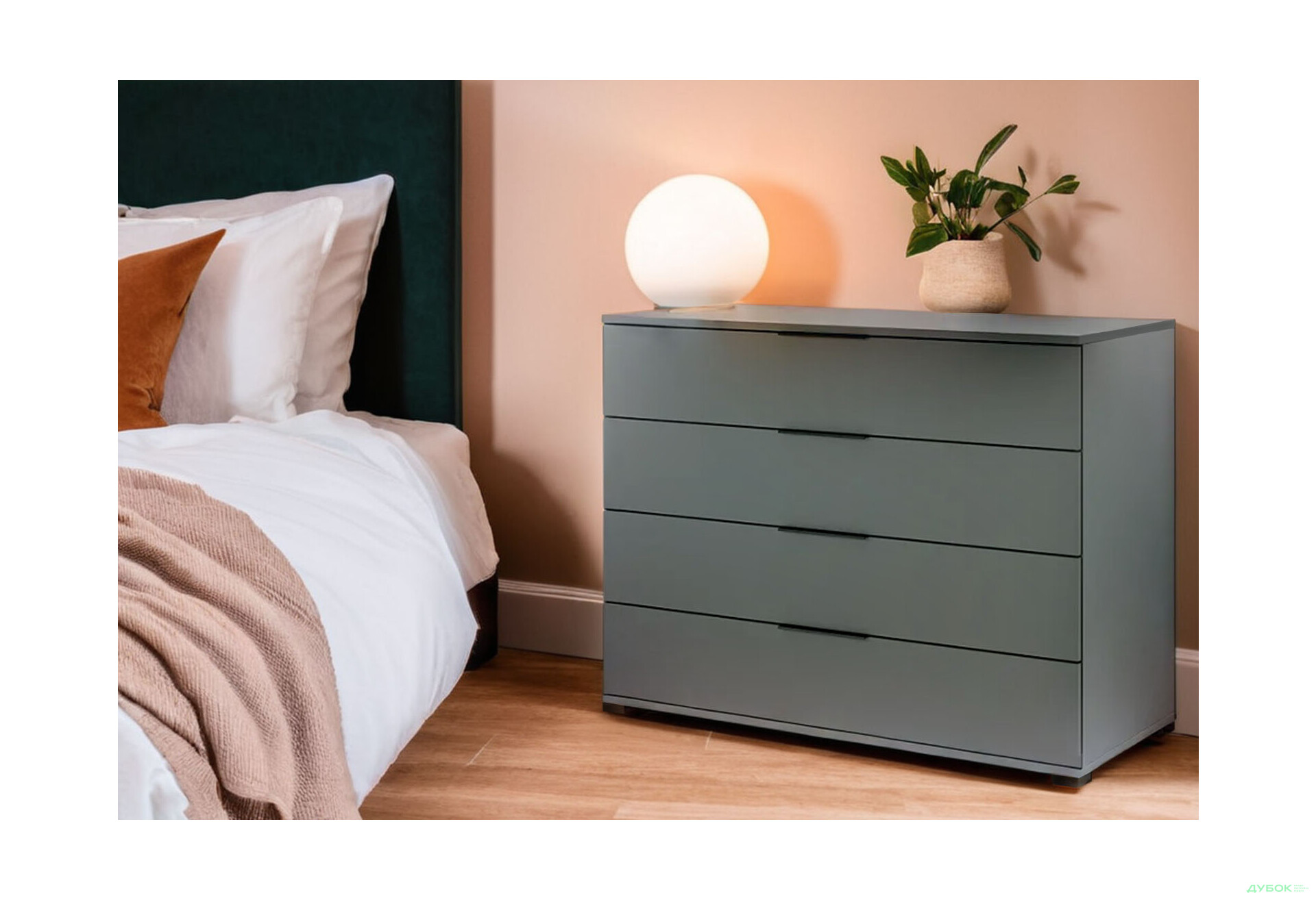 Комод MiroMark Doni / Доні з 4 шухлядами 110 см графіт - Зображення 2 Зображення 2 - Комод MiroMark Doni / Доні з 4 шухлядами 110 см графіт