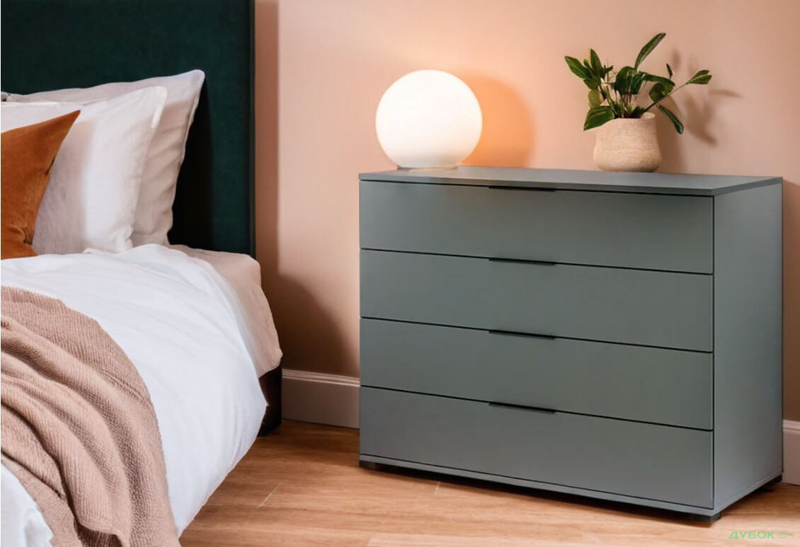 Комод MiroMark Doni / Доні з 4 шухлядами 110 см графіт - Зображення 2 Зображення 2 - Комод MiroMark Doni / Доні з 4 шухлядами 110 см графіт