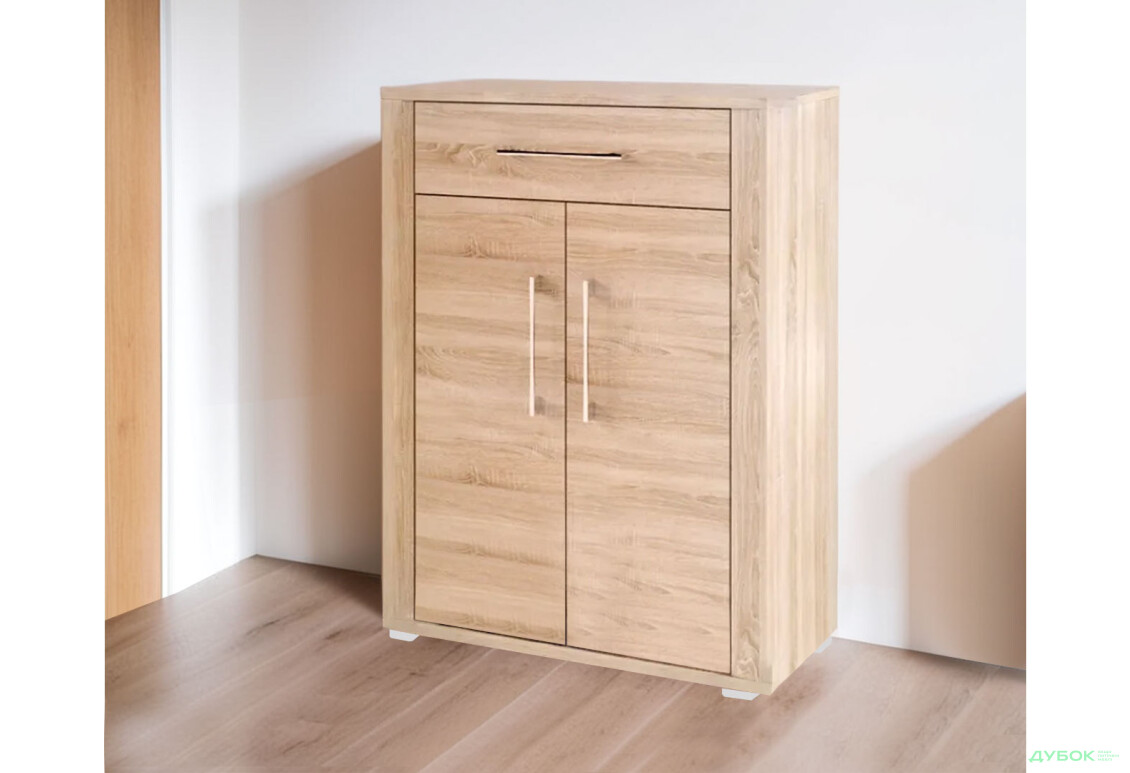Комод Гербор Гоу 2-дверный с ящиком 74 см Дуб сонома - Изображение 2 Изображение 2 - Комод Гербор Гоу 2-дверный с ящиком 74 см Дуб сонома
