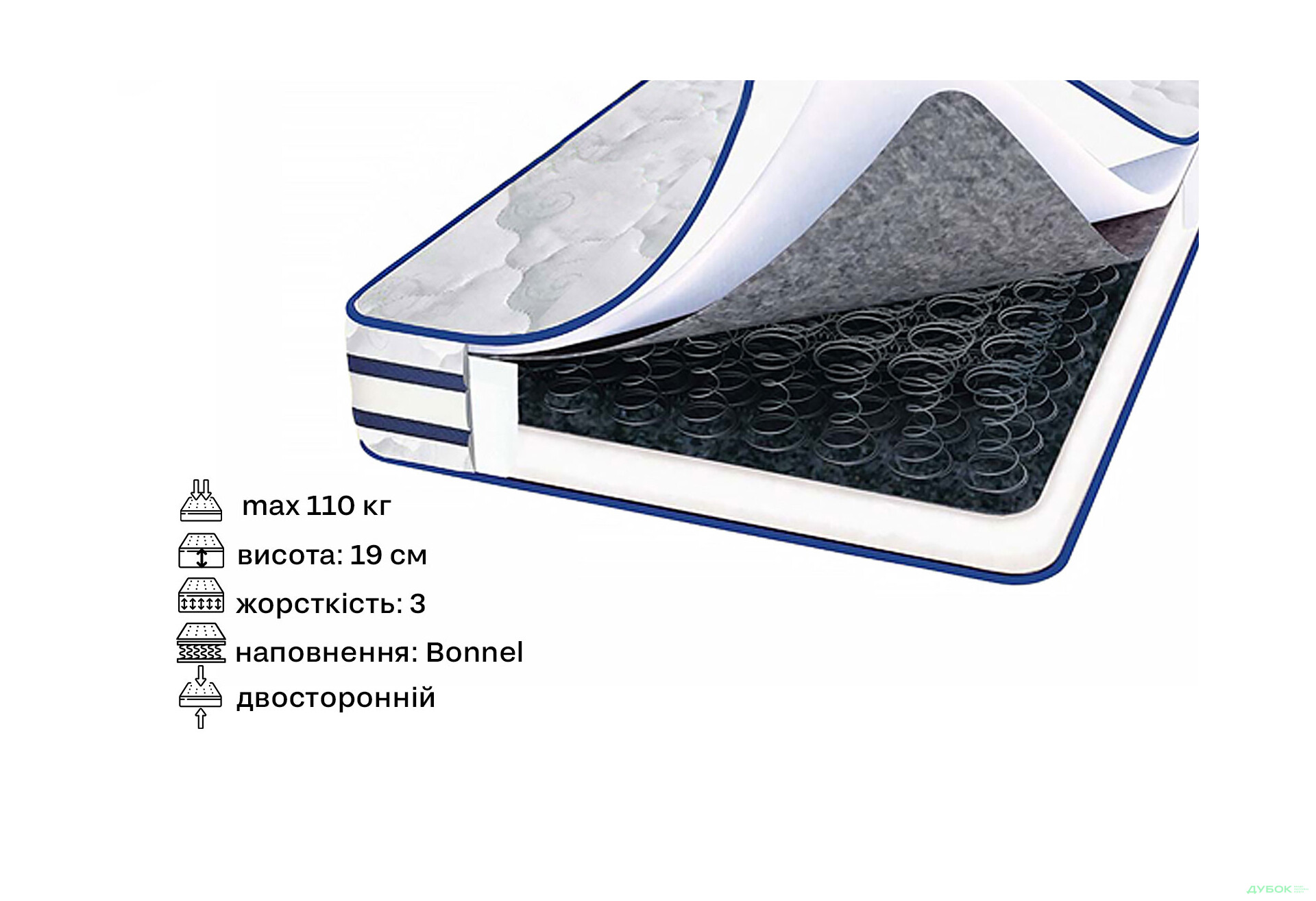 Зображення 2 - Матрац Лазурит 3D 80х200 Світ Меблів