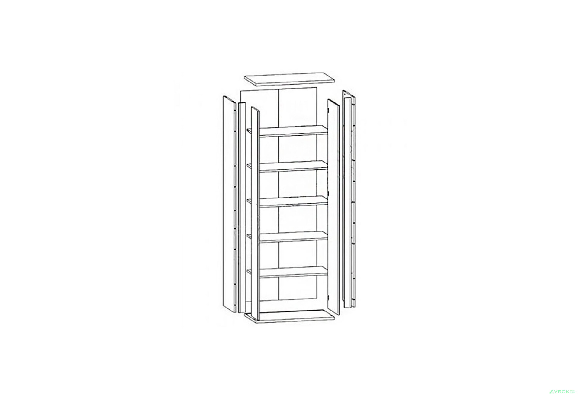 Шафа Гербор Гоу 1-дверна з дзеркалом 82 см Дуб сонома - Зображення 3 Зображення 3 - Шафа Гербор Гоу 1-дверна з дзеркалом 82 см Дуб сонома