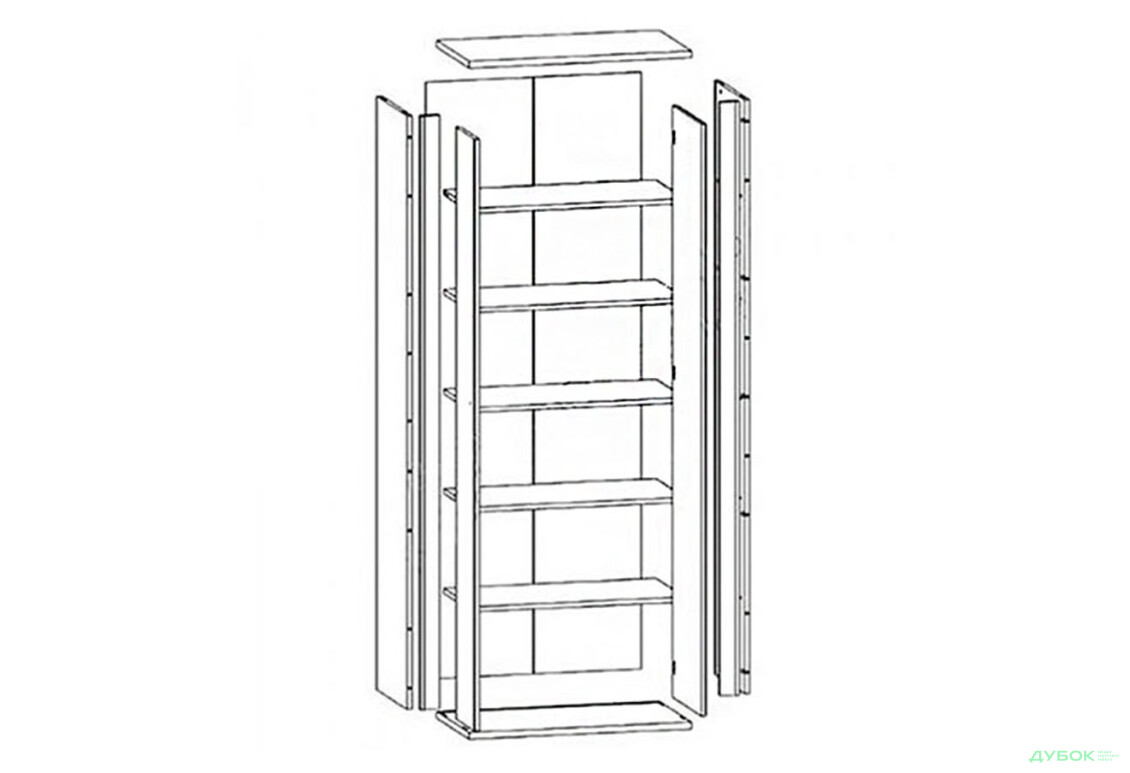 Шафа Гербор Гоу 1-дверна з дзеркалом 82 см Дуб сонома - Зображення 3 Зображення 3 - Шафа Гербор Гоу 1-дверна з дзеркалом 82 см Дуб сонома