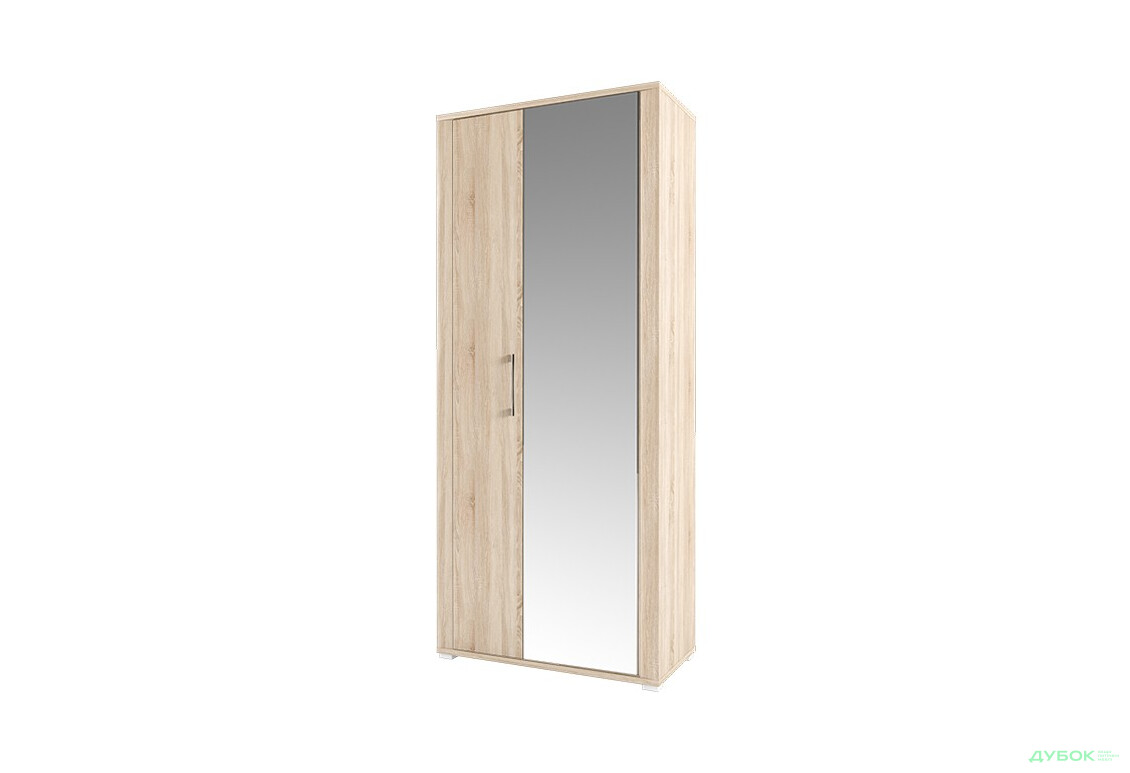 Шафа Гербор Гоу 1-дверна з дзеркалом 82 см Дуб сонома