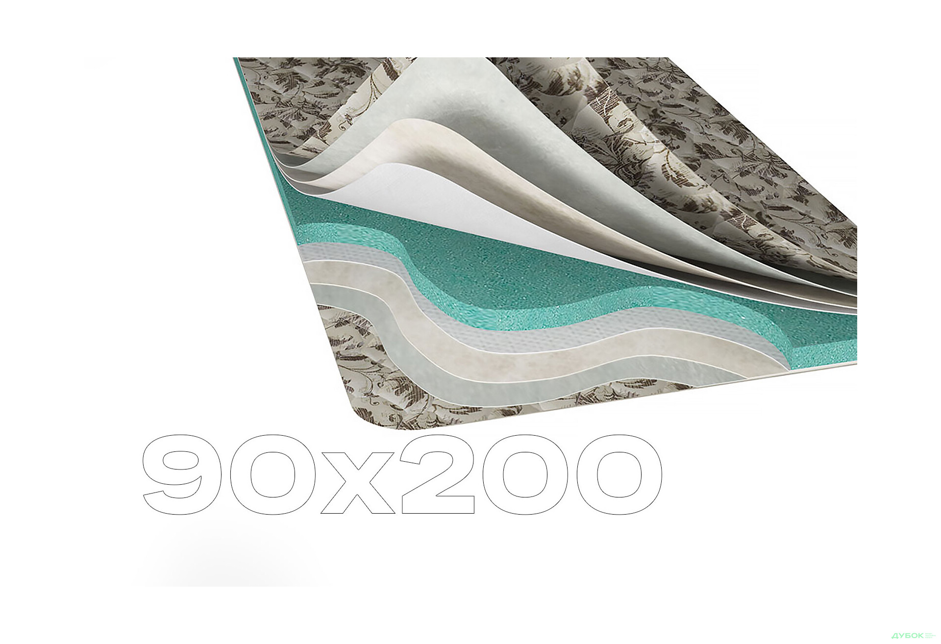 Изображение 1 - Матрас Svit Mebliv Топпер-футон №1 категория 2, 90х200, чехол из жаккарда