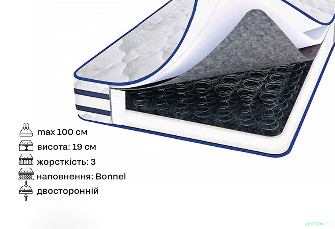 Зображення 2 - Матрац Лазурит 3D Люкс (трикотаж) 140х200 Світ Меблів