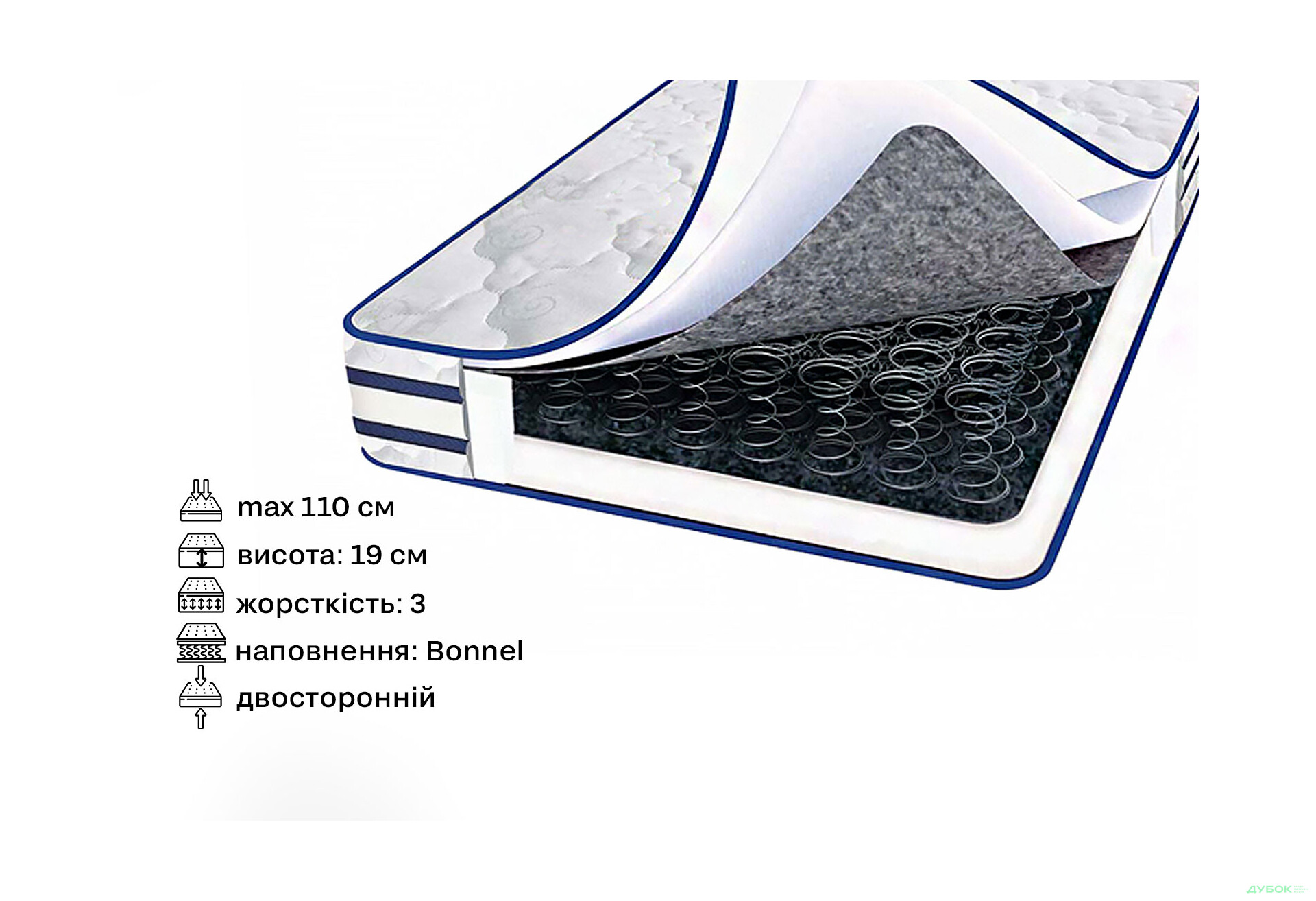 Зображення 2 - Матрац Перлина 3D Люкс (трикотаж) 140х200 Світ Меблів