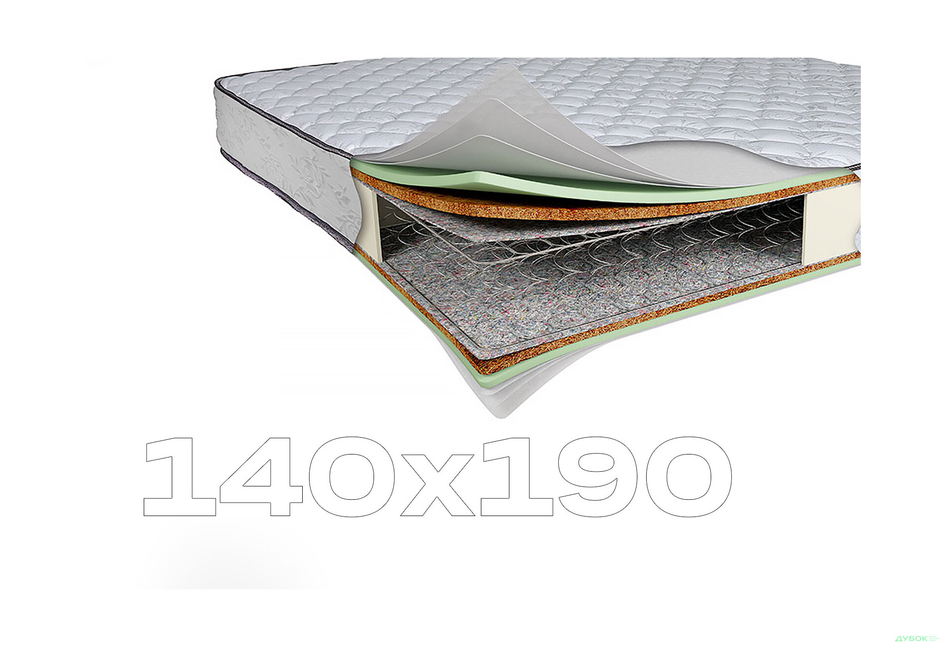 Зображення 1 - Матрац Турмалін 140х190 Світ Меблів