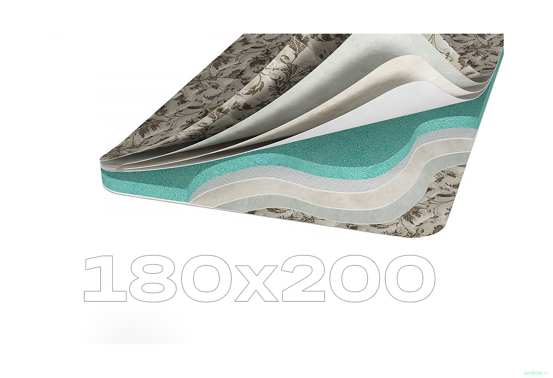 Изображение 1 - Матрас Svit Mebliv Топпер-футон №1 категория 3, 180х200, чехол из двойного жаккарда